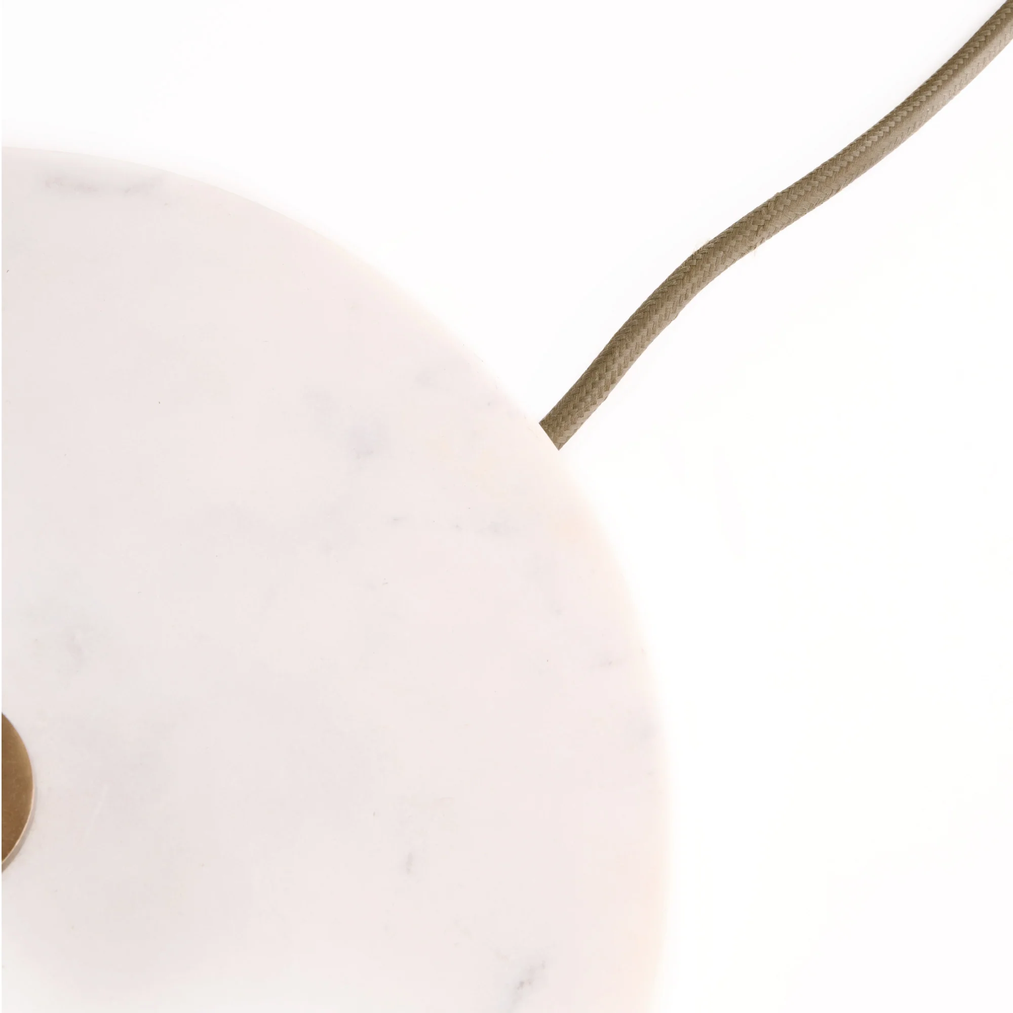 Elijah Standing Lamp in brass finish with white marble - Image 4