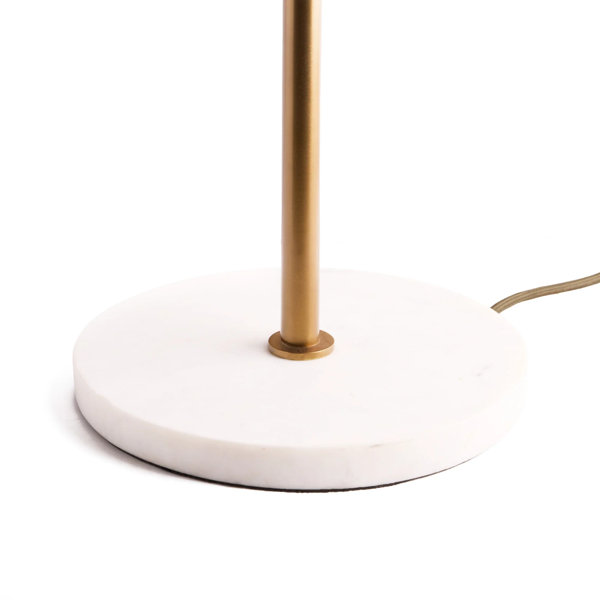 Elijah Standing Lamp in brass finish with white marble - Image 6