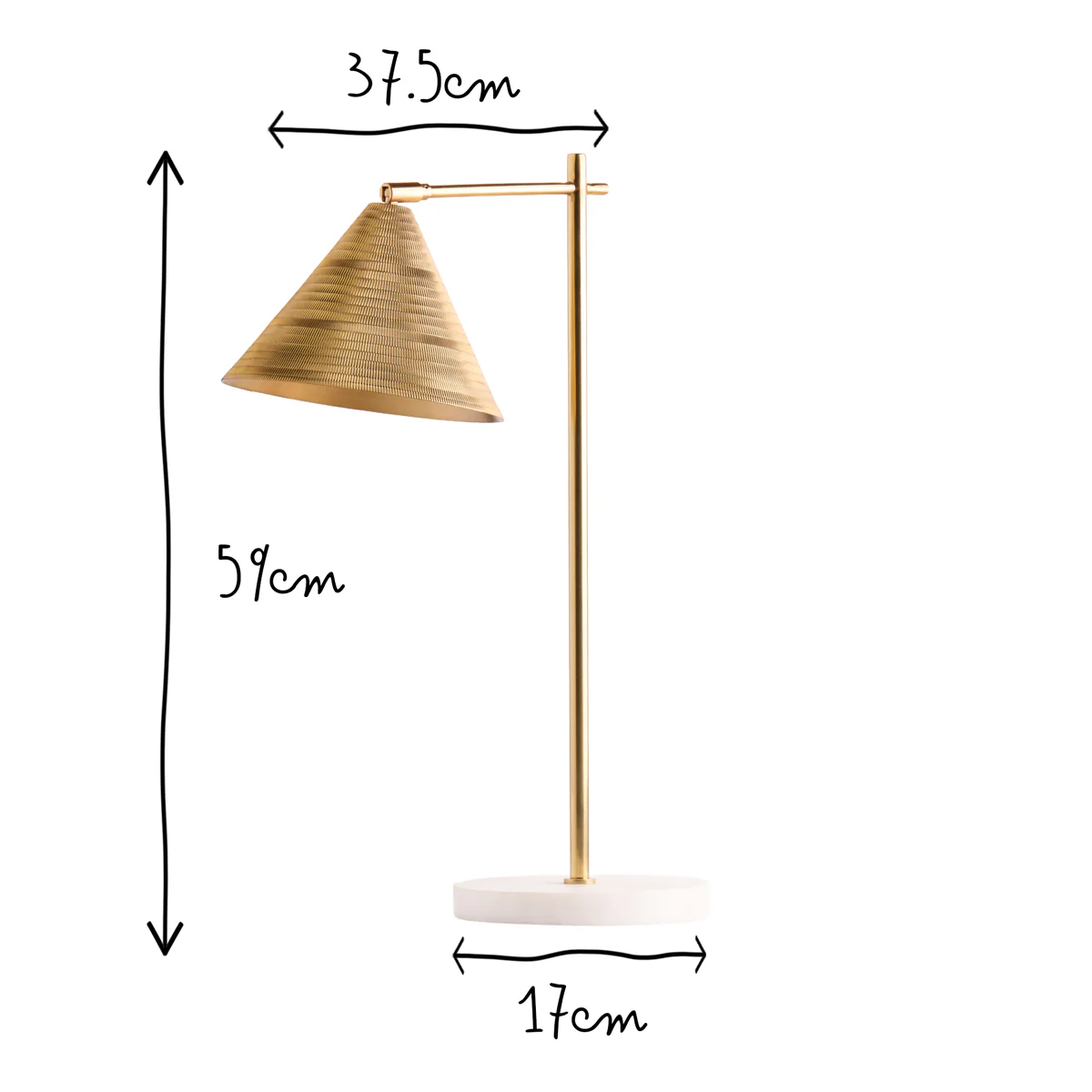 Elijah table lamp in brass and marble - Image 8