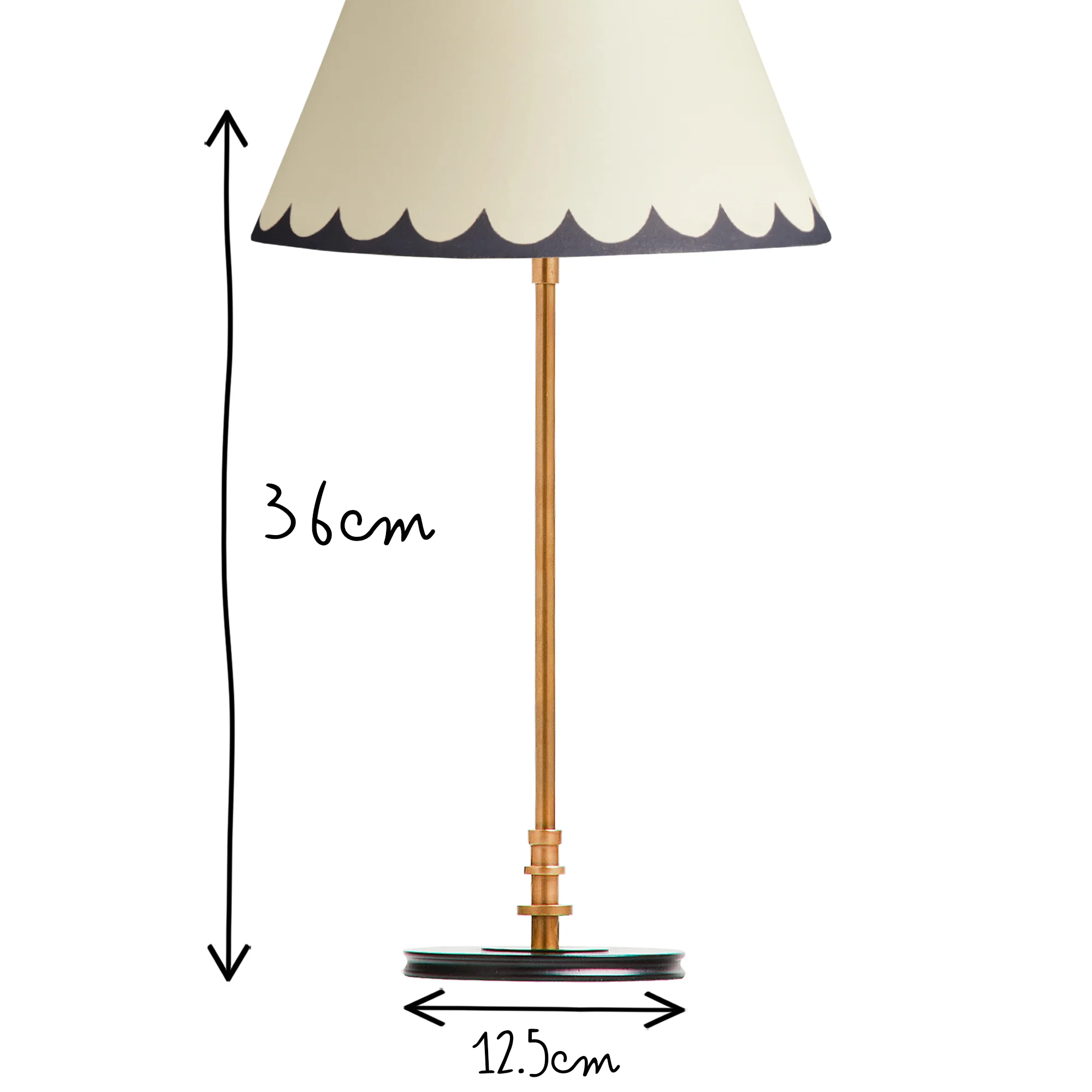 Elona table lamp in brass with a black iron base - Image 5