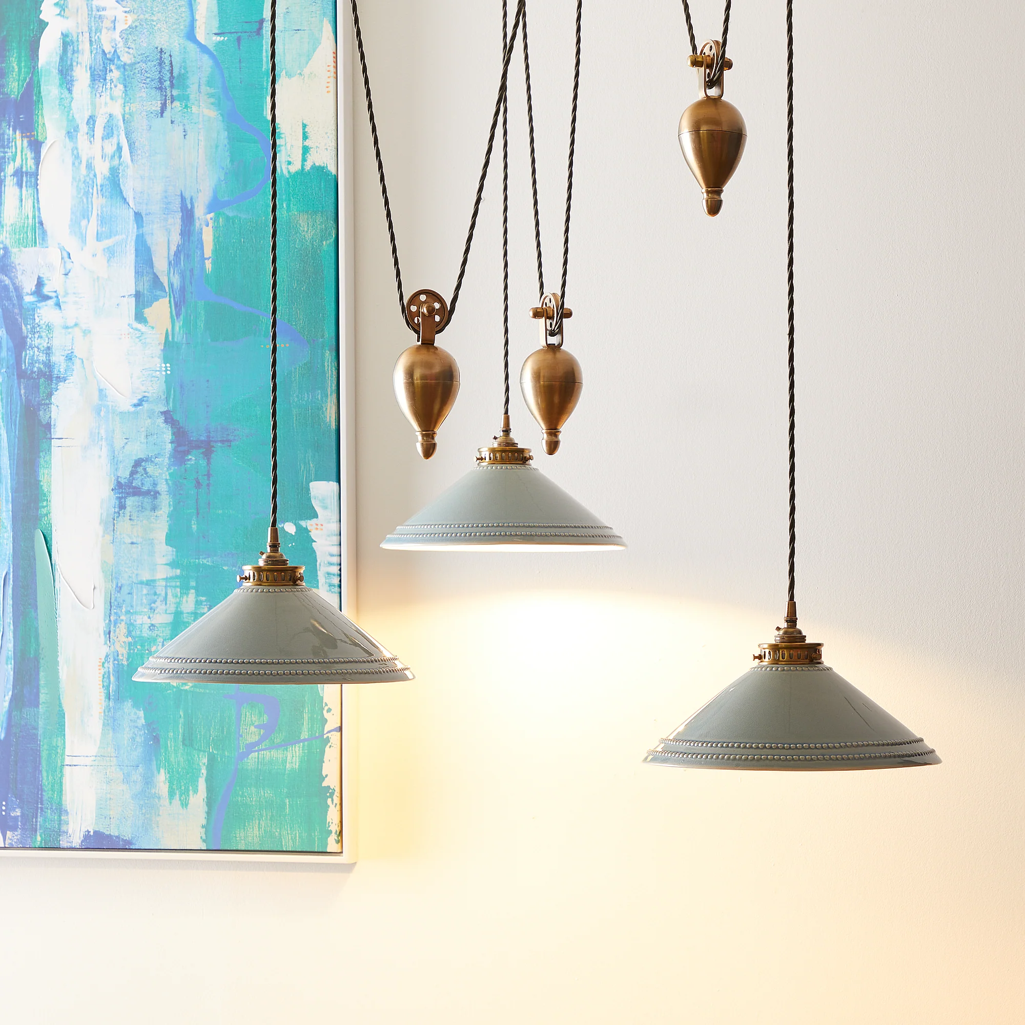 Equilibrium triple rise and fall pendant set - Image 10