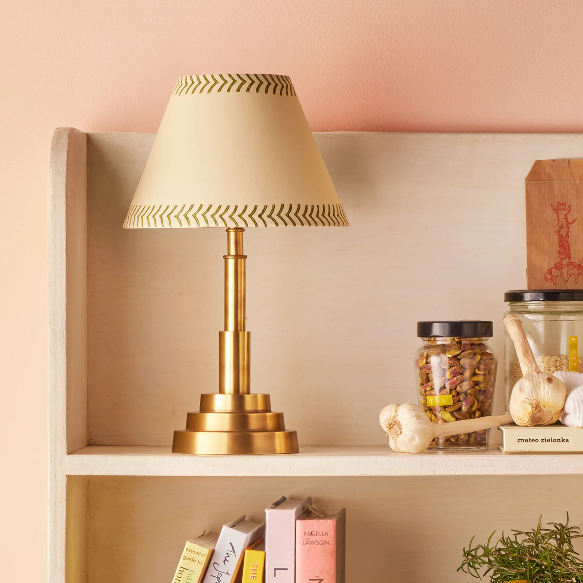 Ernest rechargeable table lamp with an antiqued brass finish - Image 10