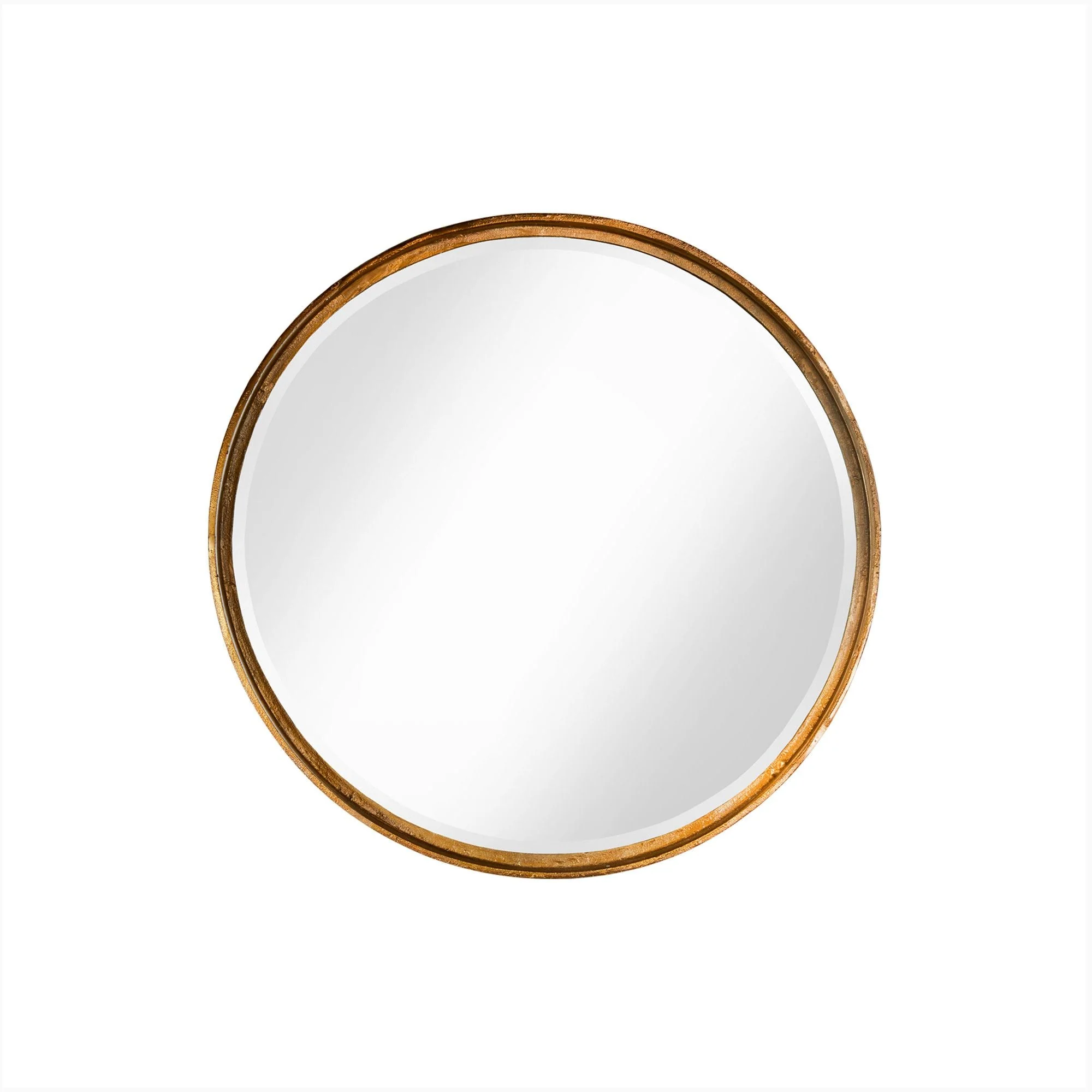 Regular Feathers mirror in antiqued gold - Image 3