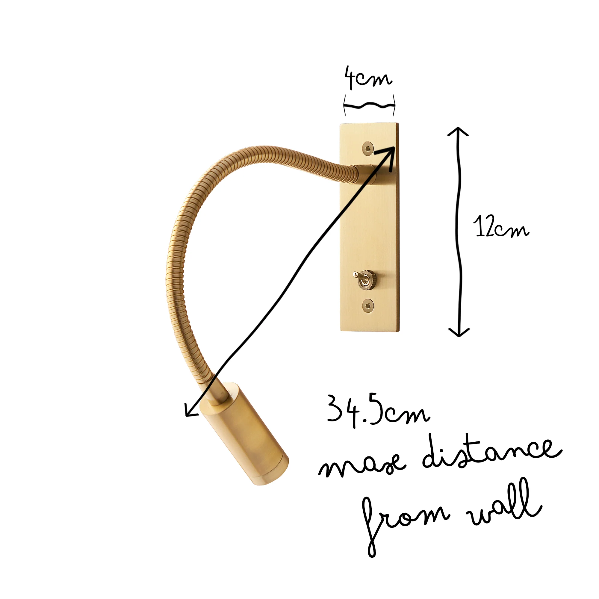 Flex wall light in antique brass finish - Image 12