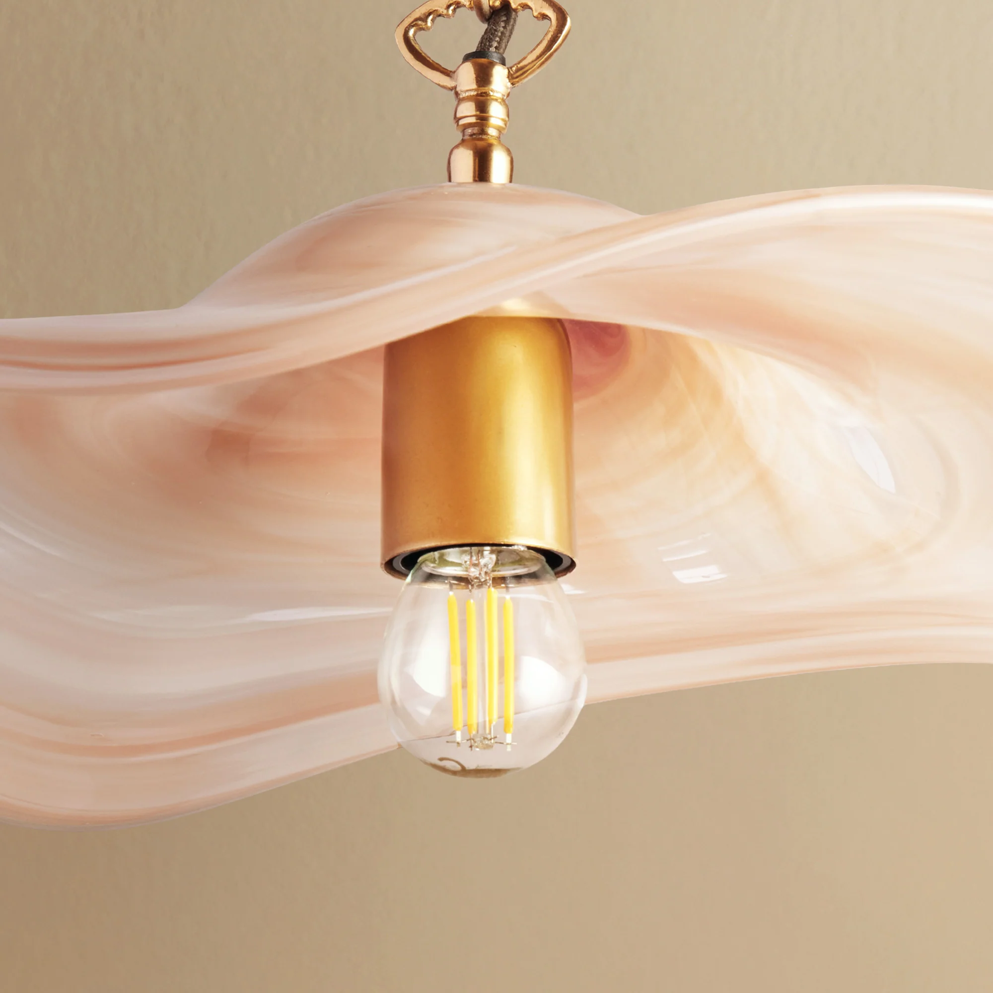 Flounce Pendant in Ivory Glass - Image 4