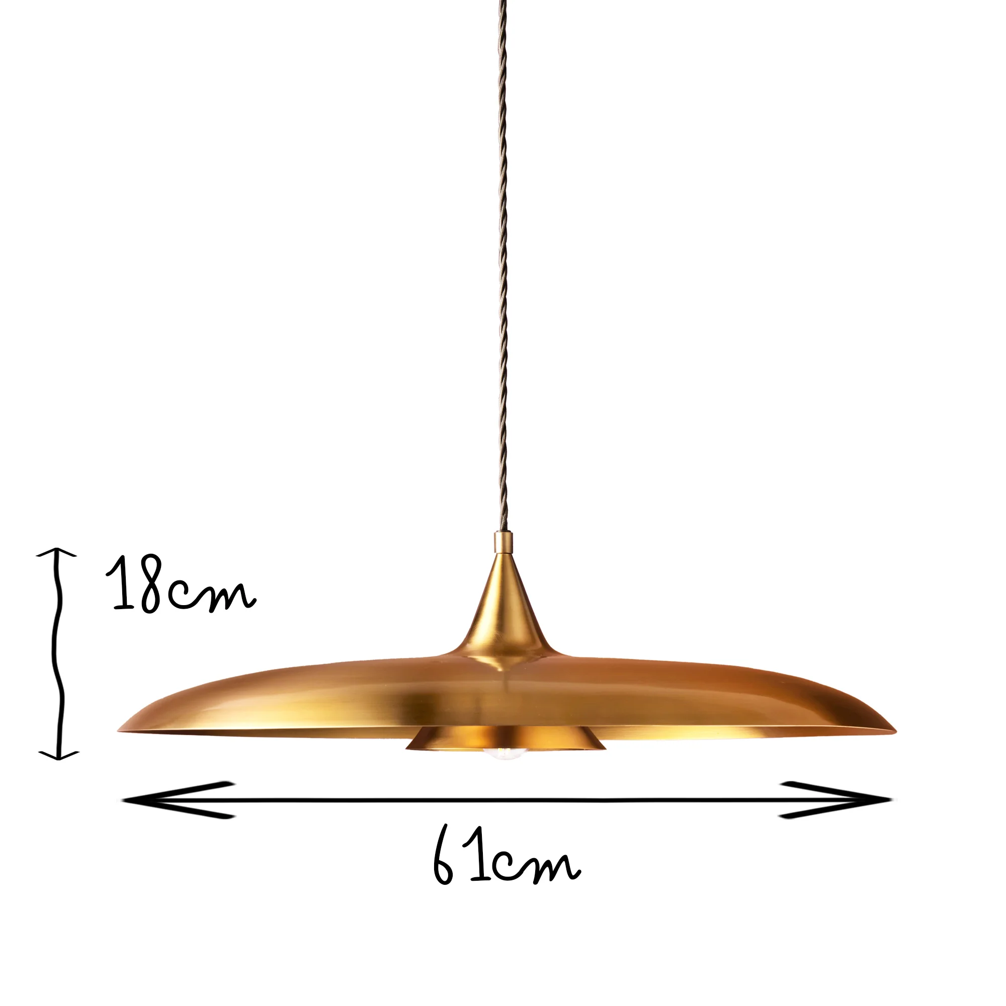 Flying saucer pendant in brass - Image 8