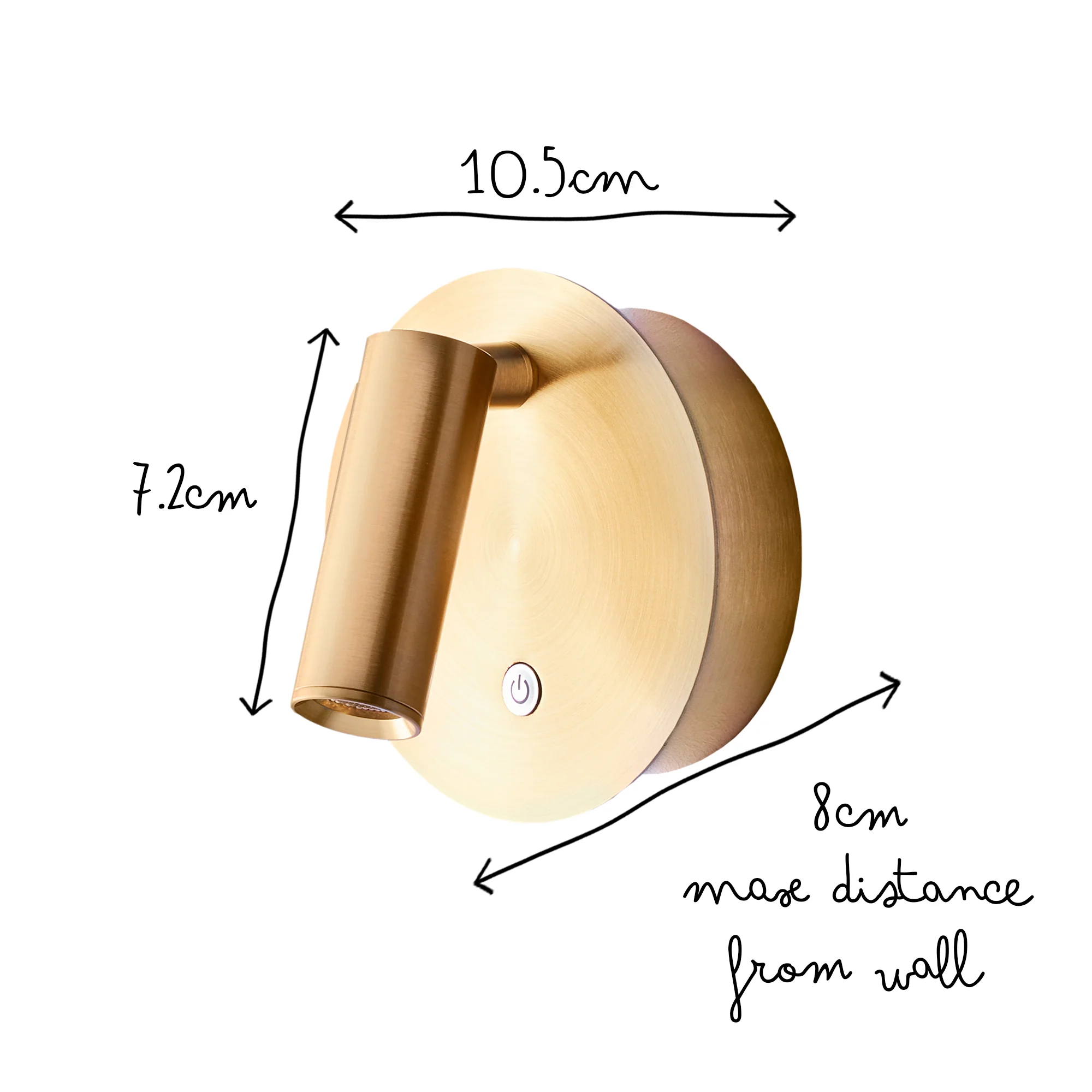 Focus rechargeable wall light in antique brass - Image 12