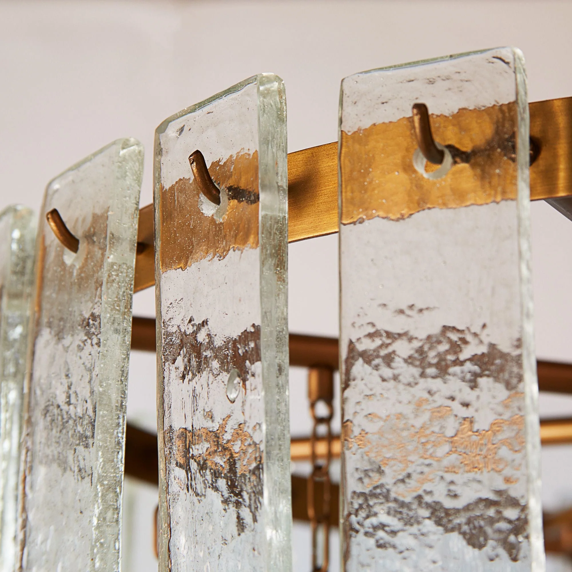 Four tiered Starsky chandelier with clear recycled pressed glass strips - Image 5