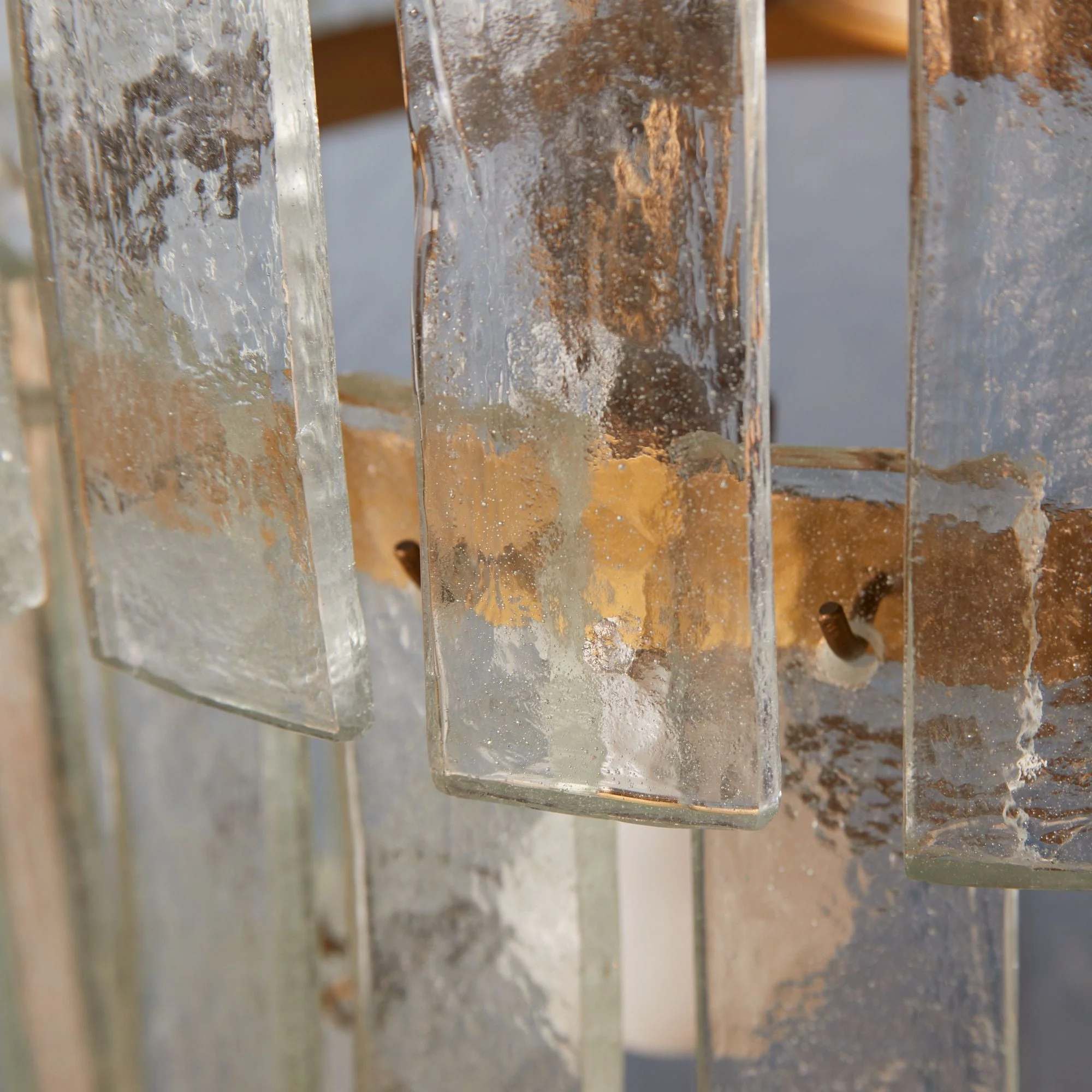 Four tiered Starsky chandelier with clear recycled pressed glass strips - Image 7