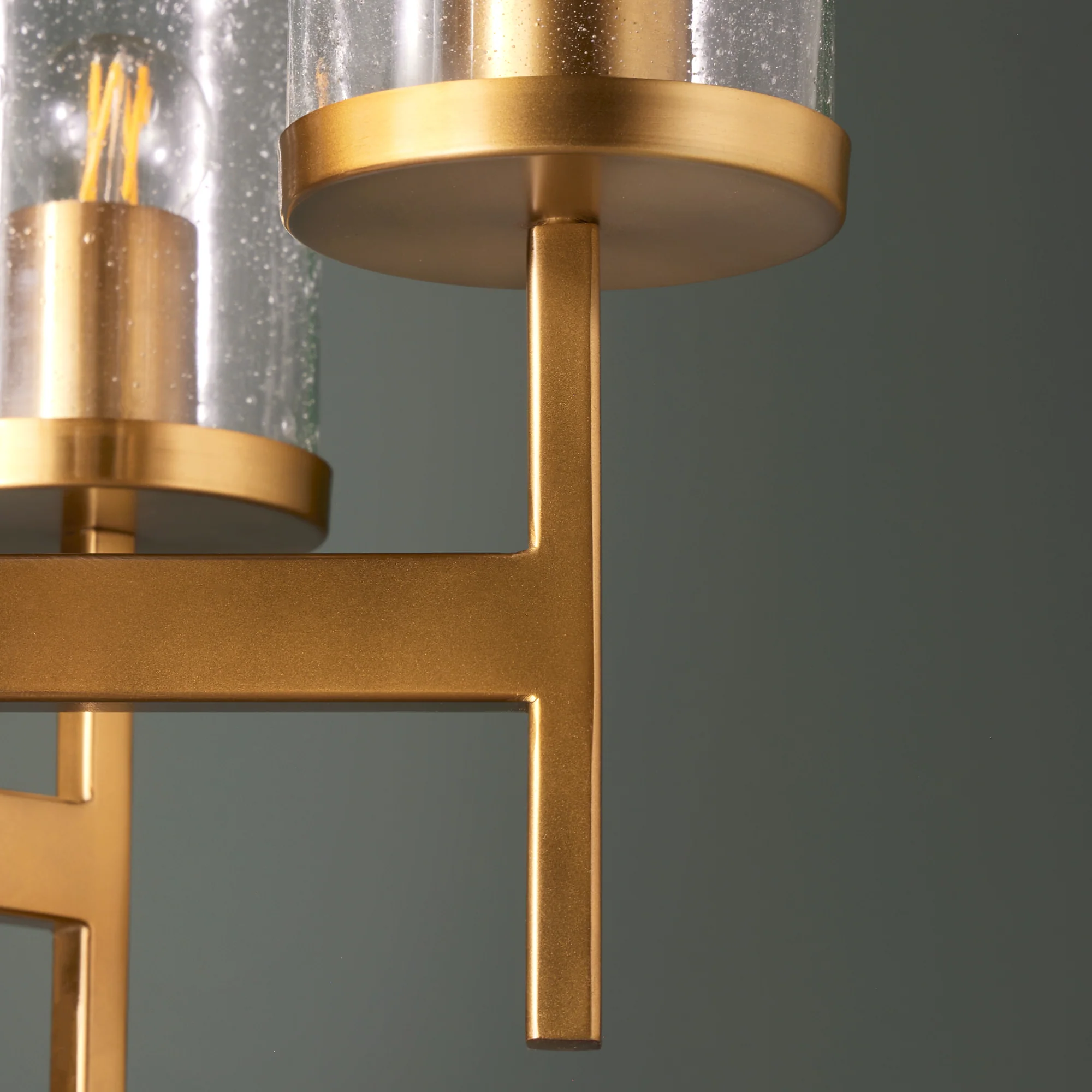 Frank chandelier in brass and glass - Image 7