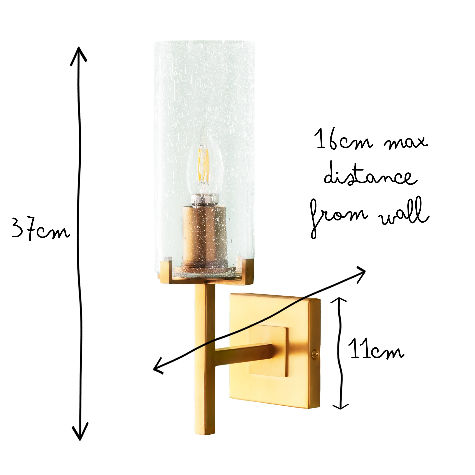 Frank wall light in brass and glass - Image 11