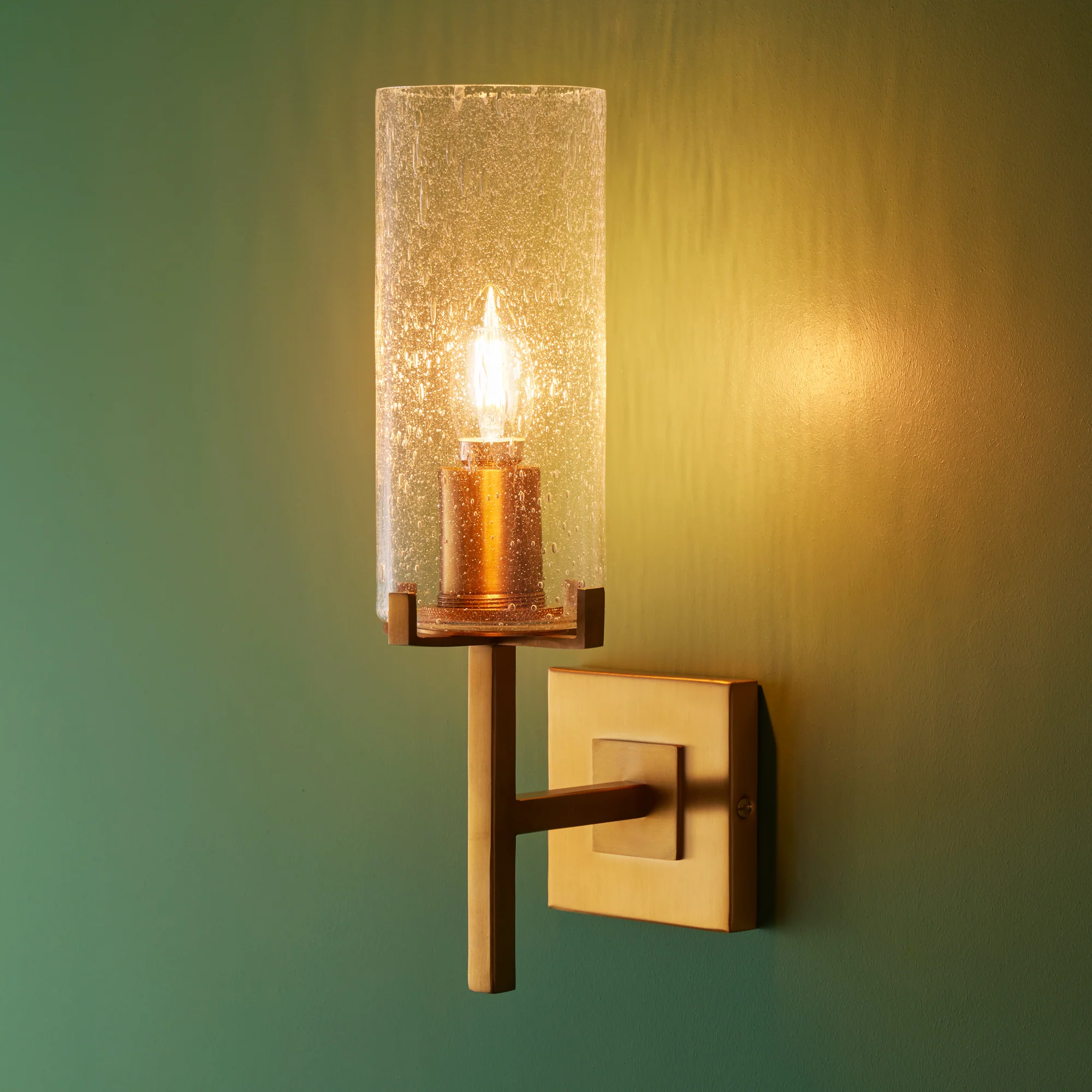 Frank wall light in brass and glass - Image 2