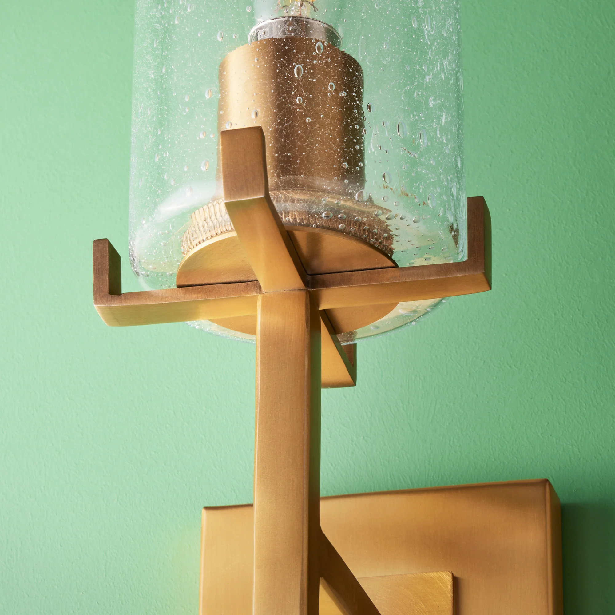 Frank wall light in brass and glass - Image 4