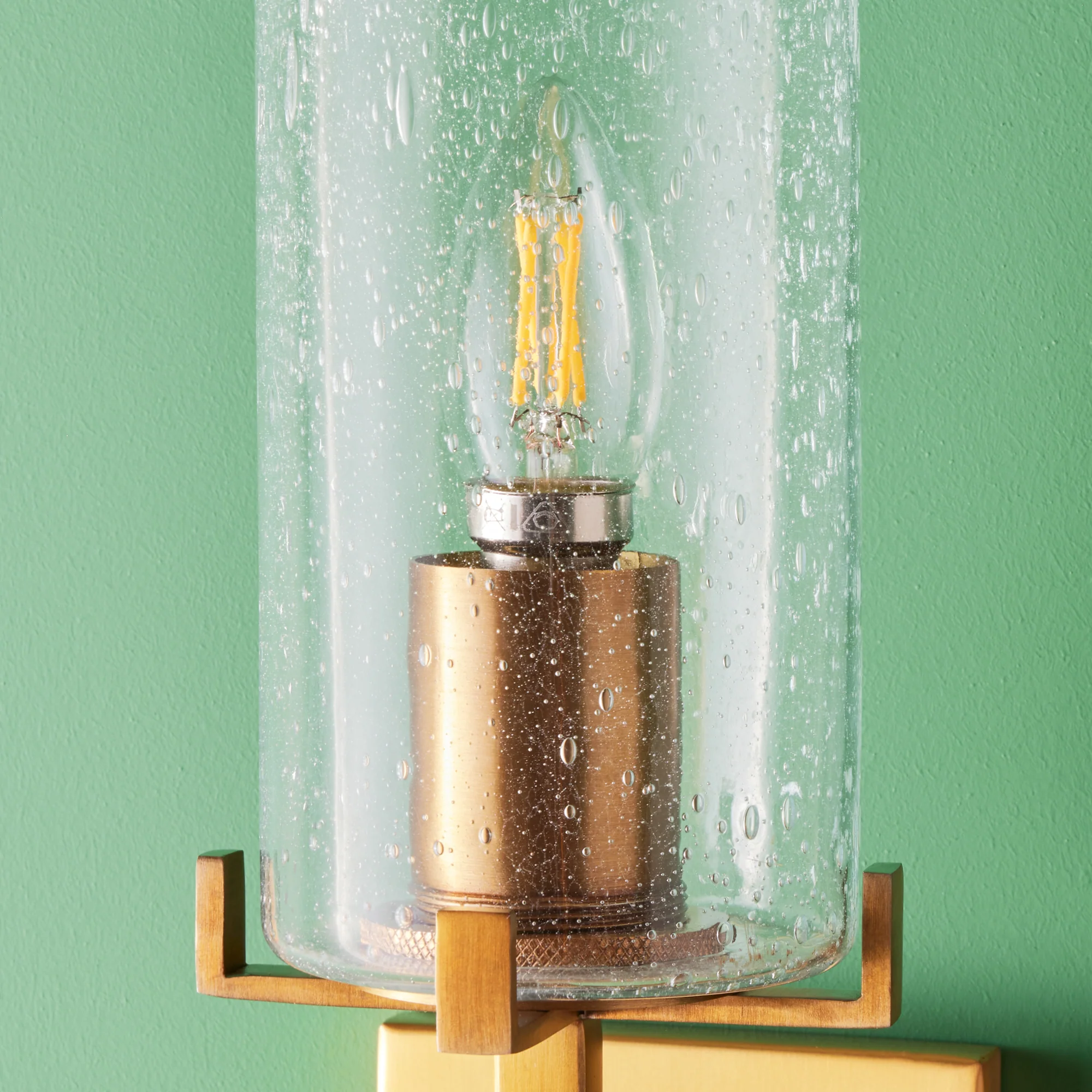 Frank wall light in brass and glass - Image 5