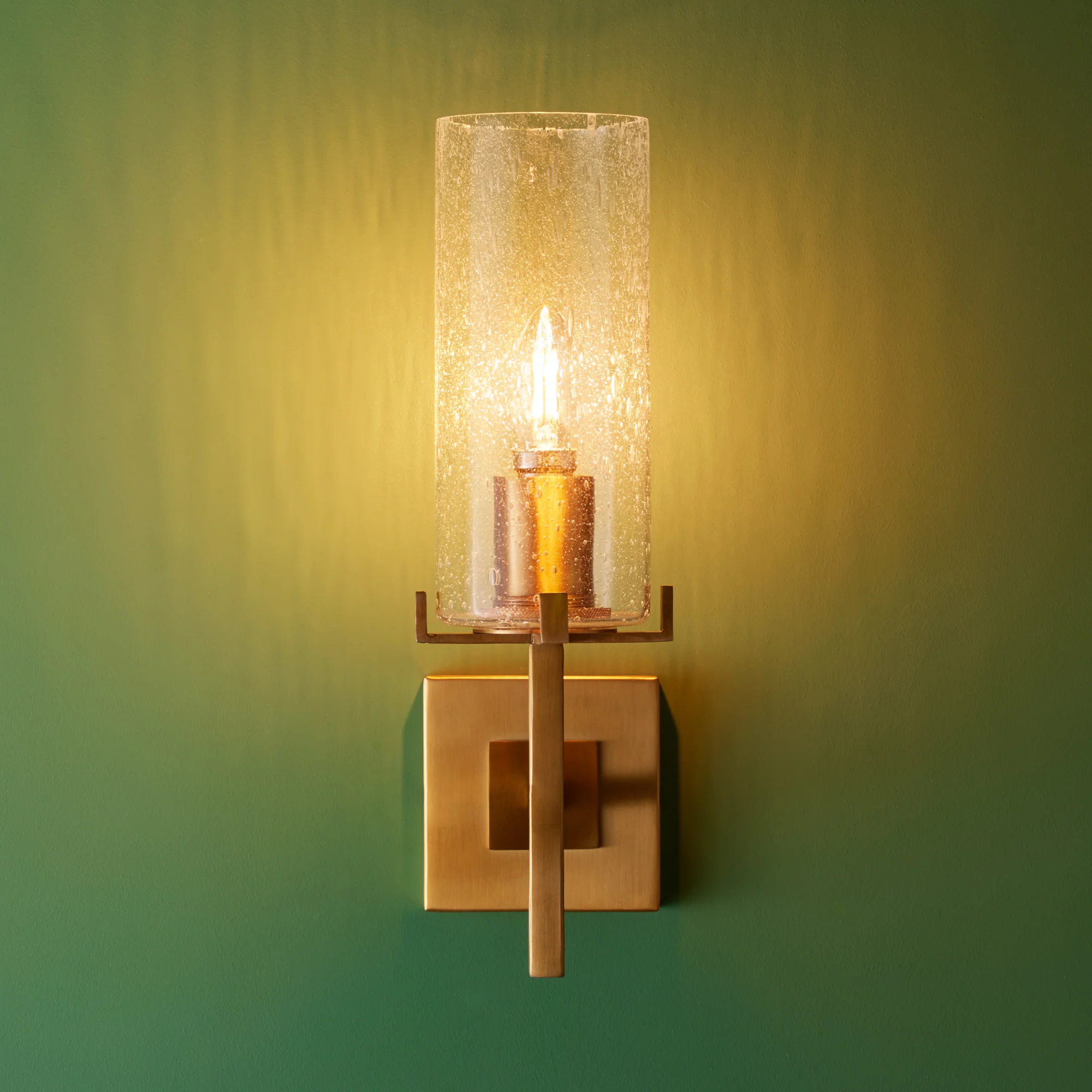 Frank wall light in brass and glass - Image 7