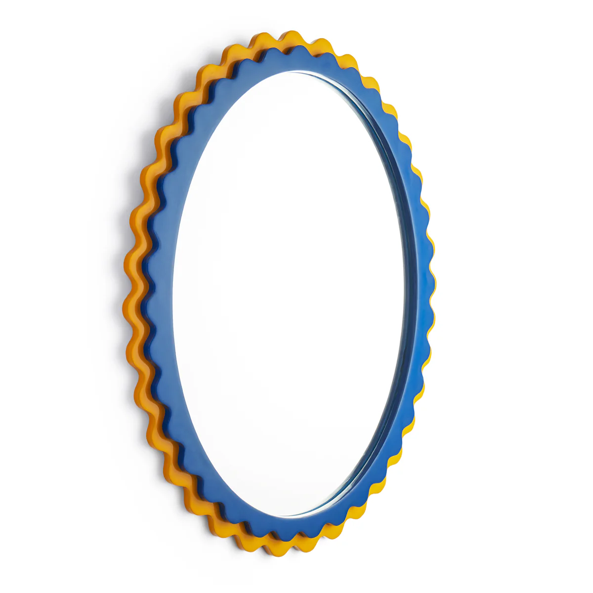 Frill mirror in blue and yellow - Image 3