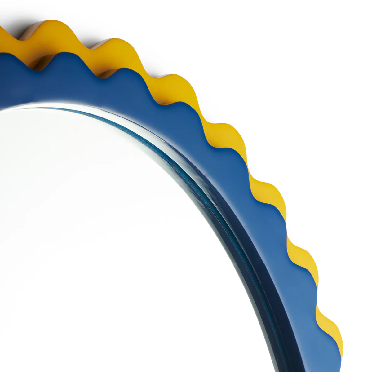 Frill mirror in blue and yellow - Image 5