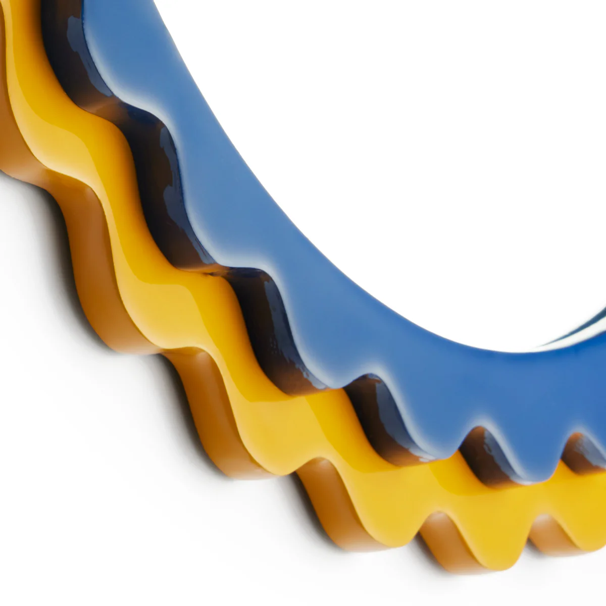 Frill mirror in blue and yellow - Image 6