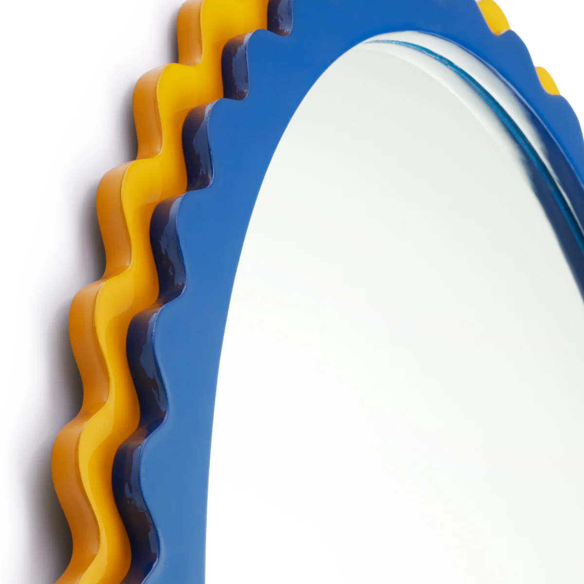 Frill mirror in blue and yellow - Image 7