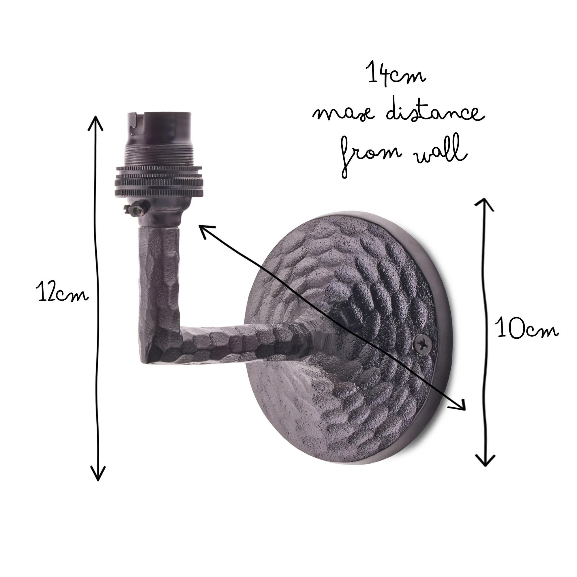 Frinky wall fitting in hammered bronze - Image 7