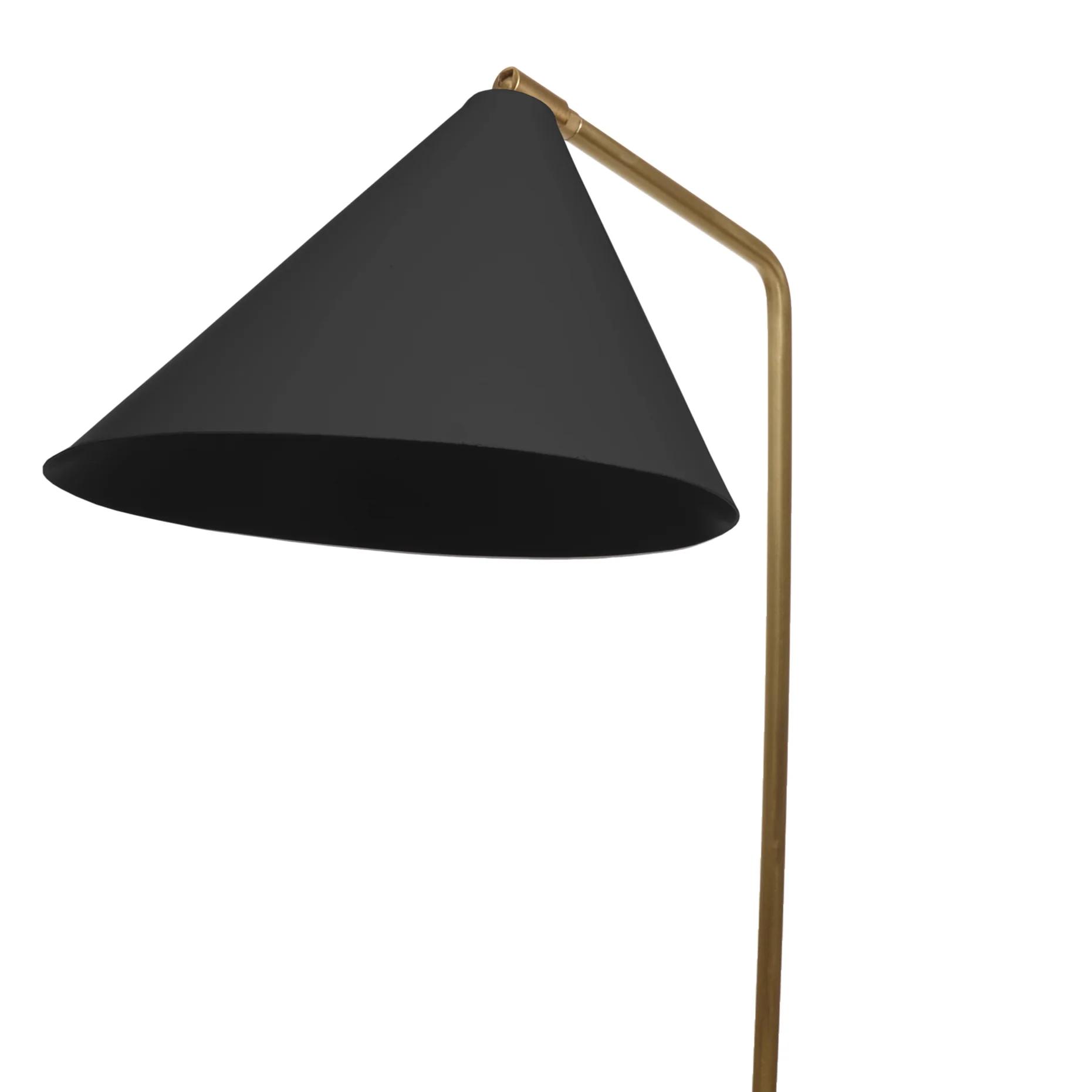 Galore floor lamp in brass with a black shade - Image 4