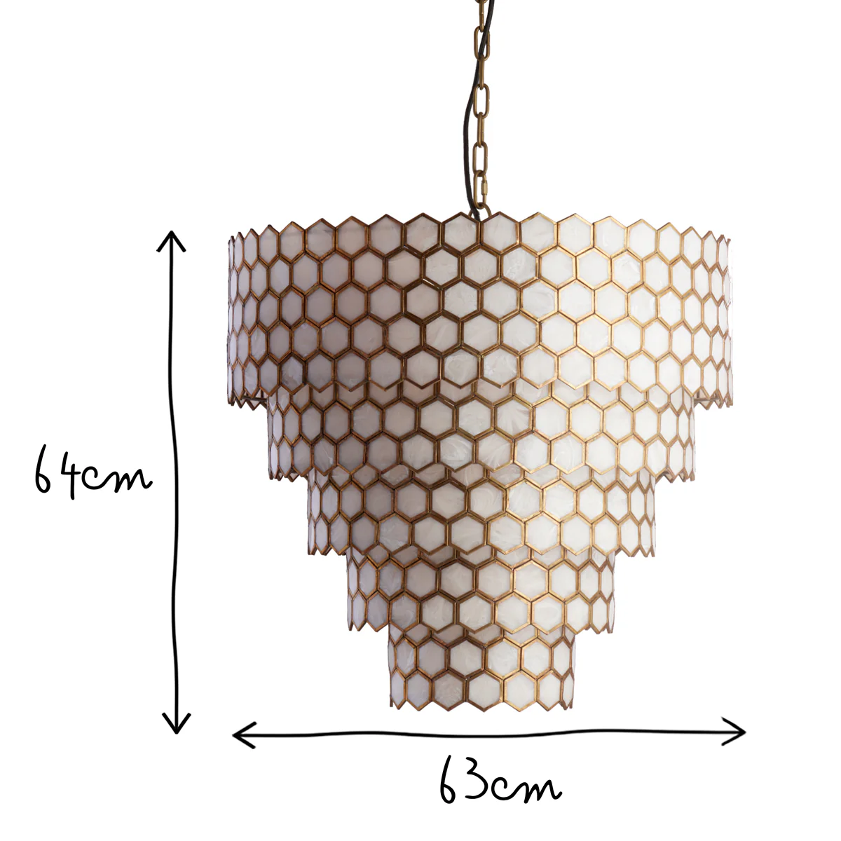 Glamazon five tier chandelier in brass and resin - Image 11