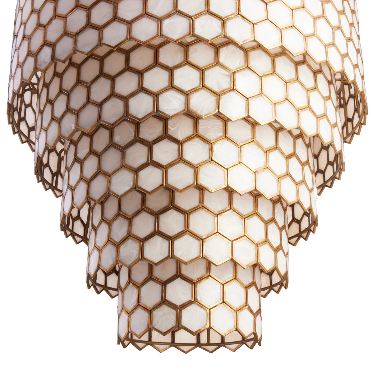 Glamazon five tier chandelier in brass and resin - Image 6
