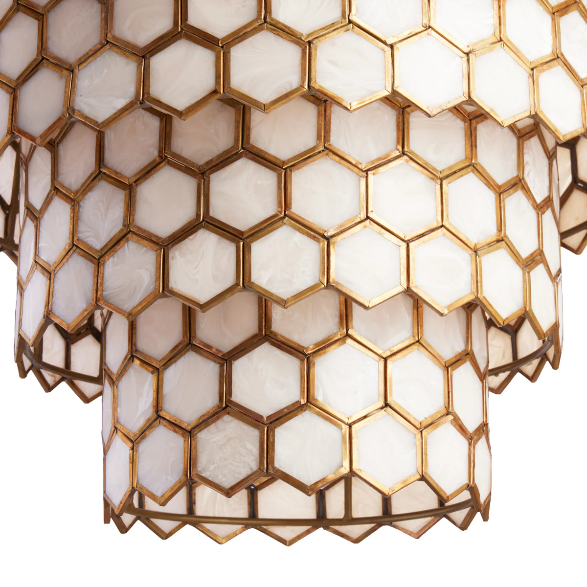 Glamazon five tier chandelier in brass and resin - Image 8