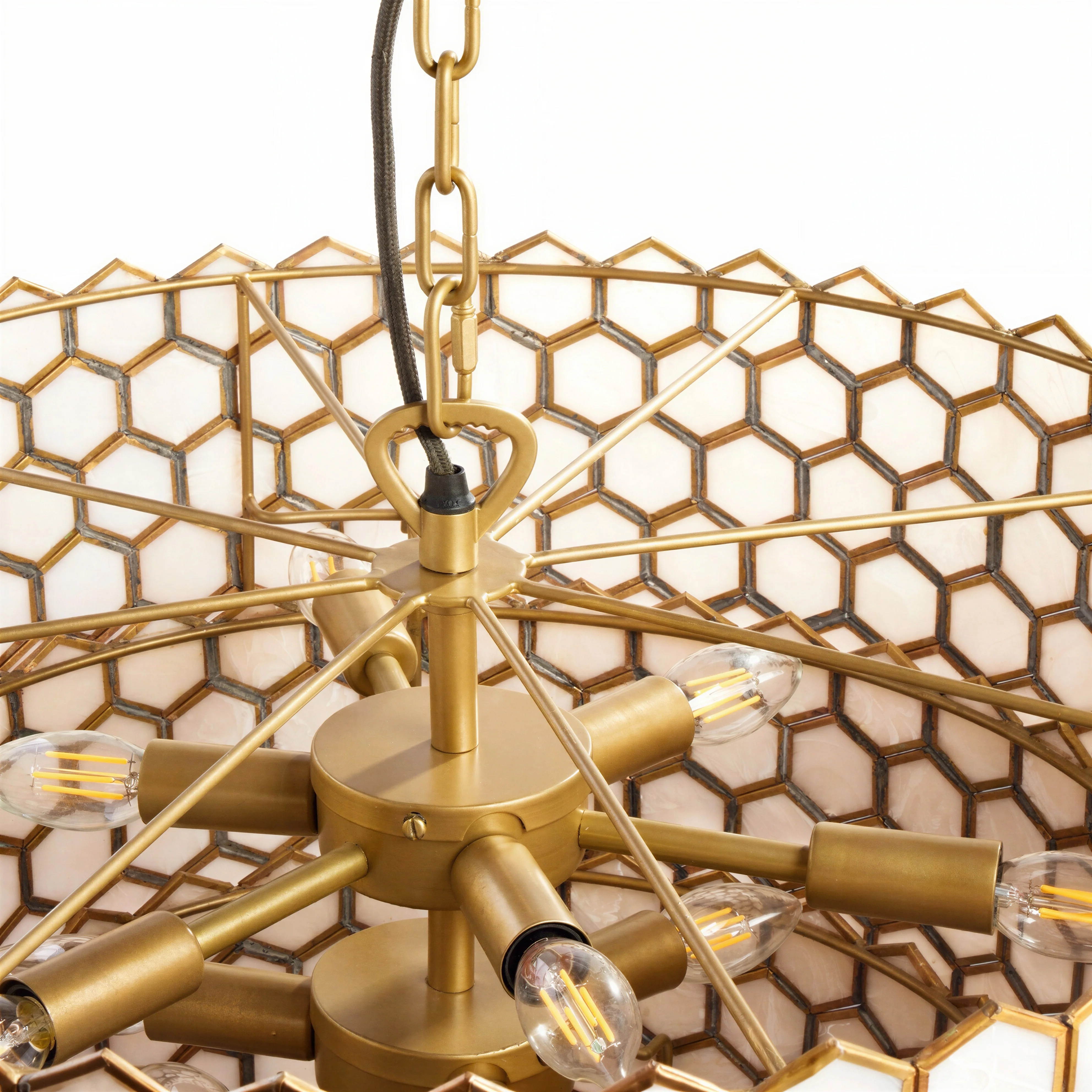 Glamazon five tier chandelier in brass and resin - Image 9