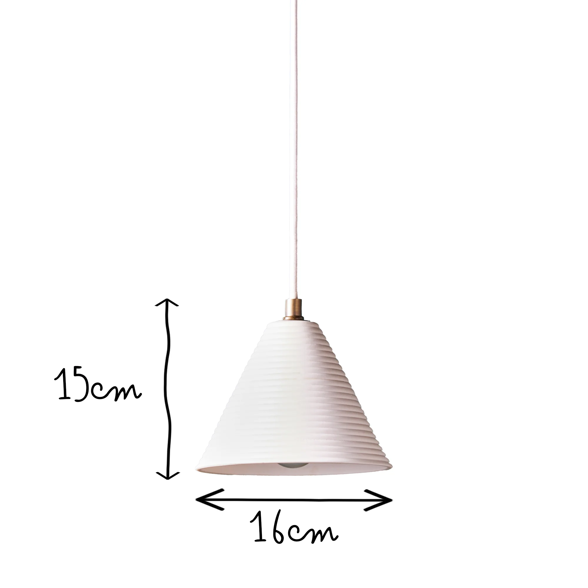 Gleam porcelain pendant in white - Image 9