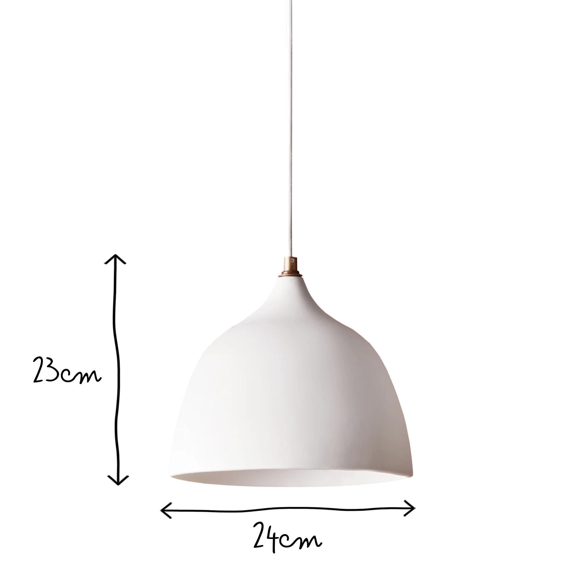 Glow porcelain pendant in white - Image 8