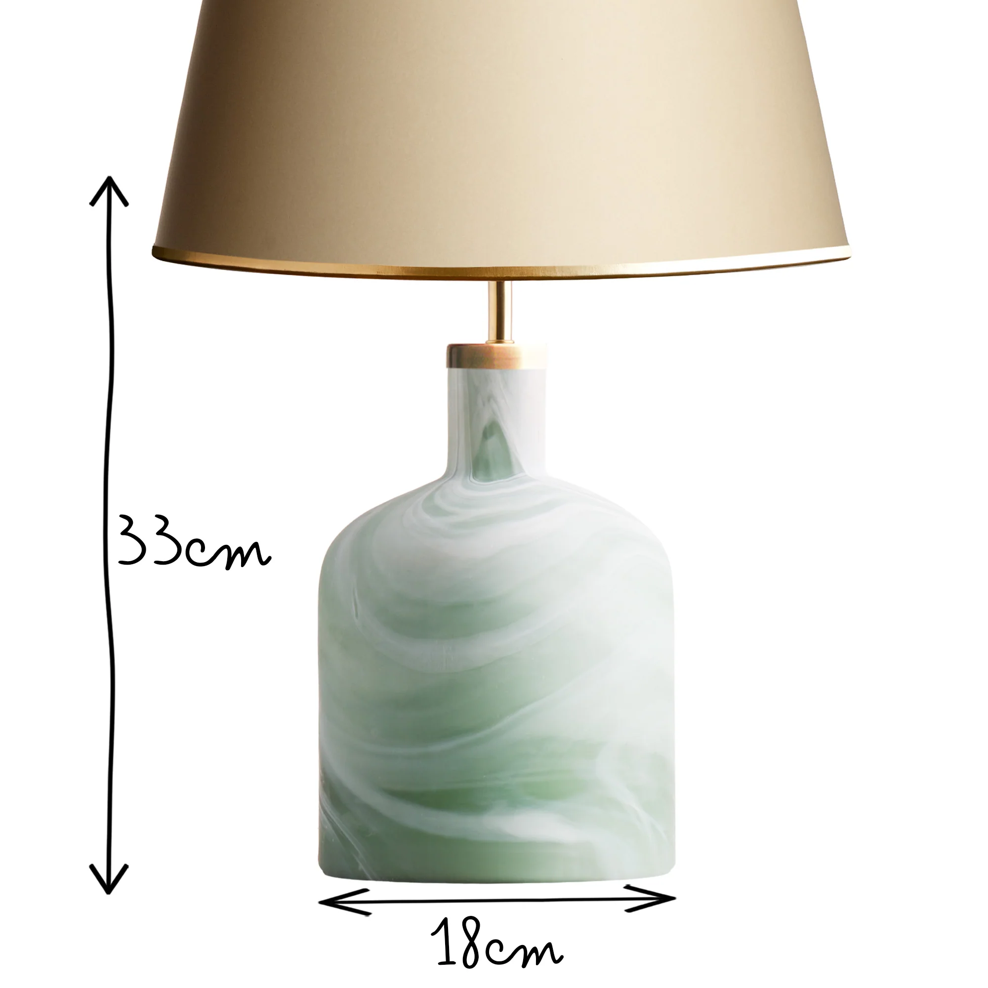 Greenbell table lamp in green glass - Image 7