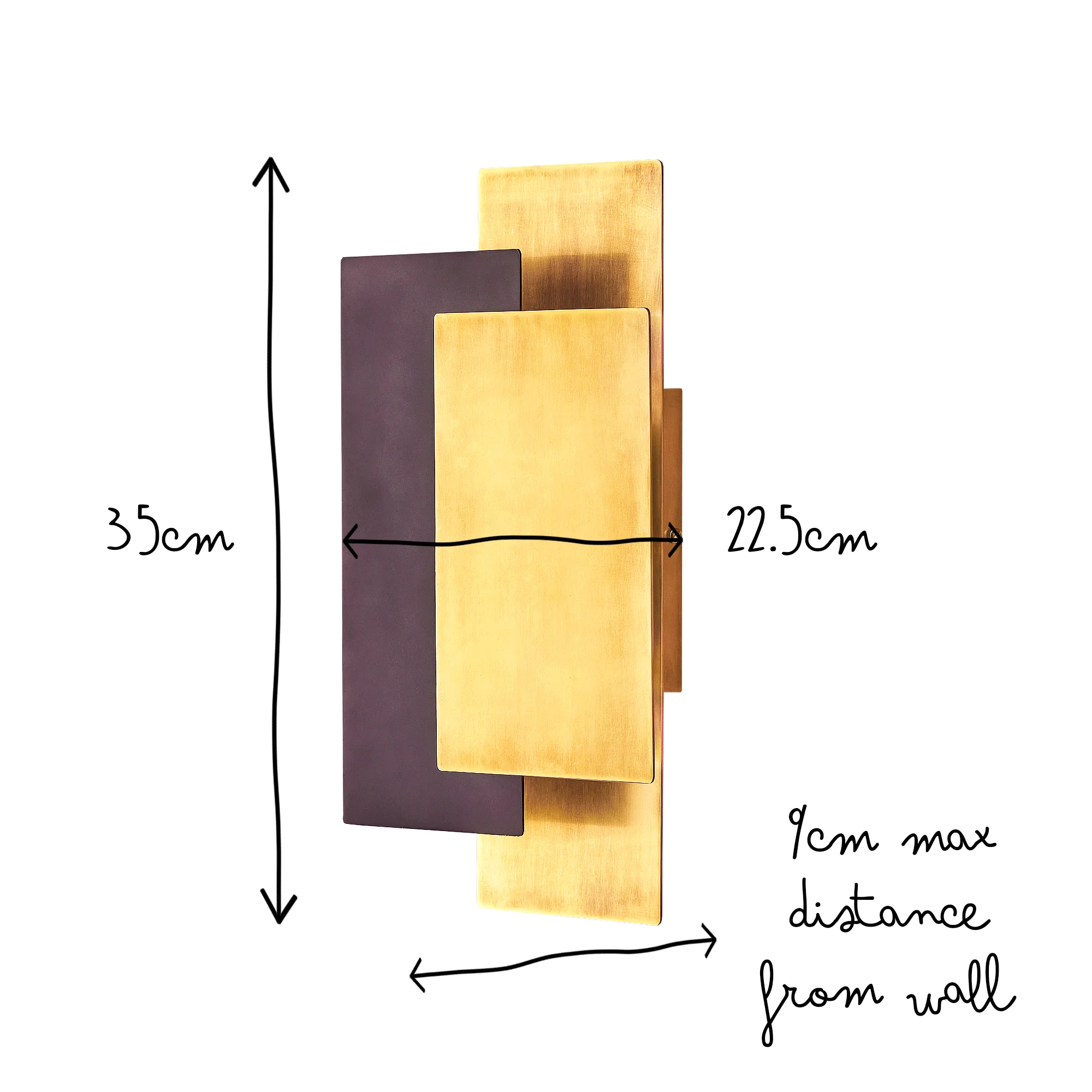 Gustav wall light in aged brass and bronze finish - Image 11