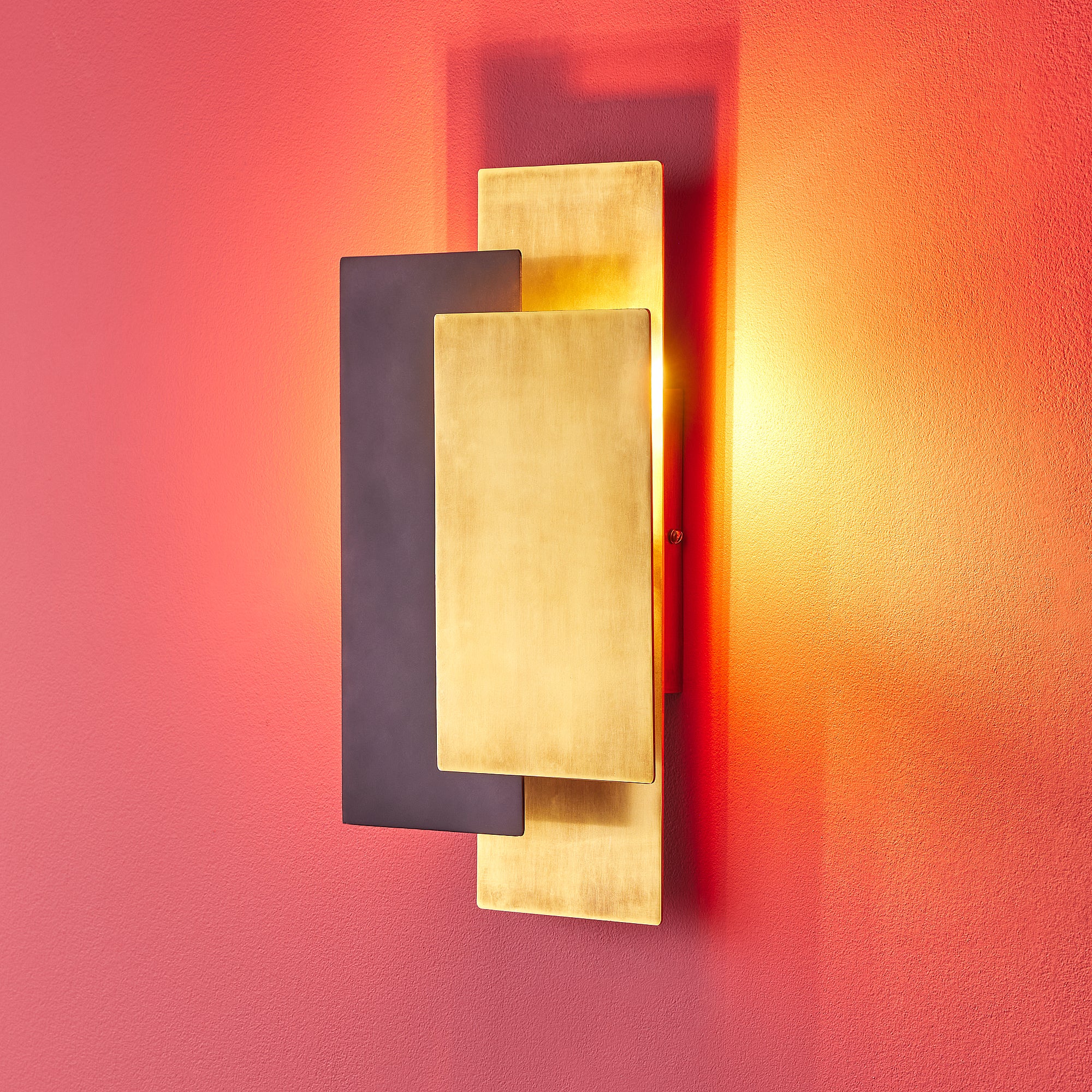 Gustav wall light in aged brass and bronze finish - Image 2