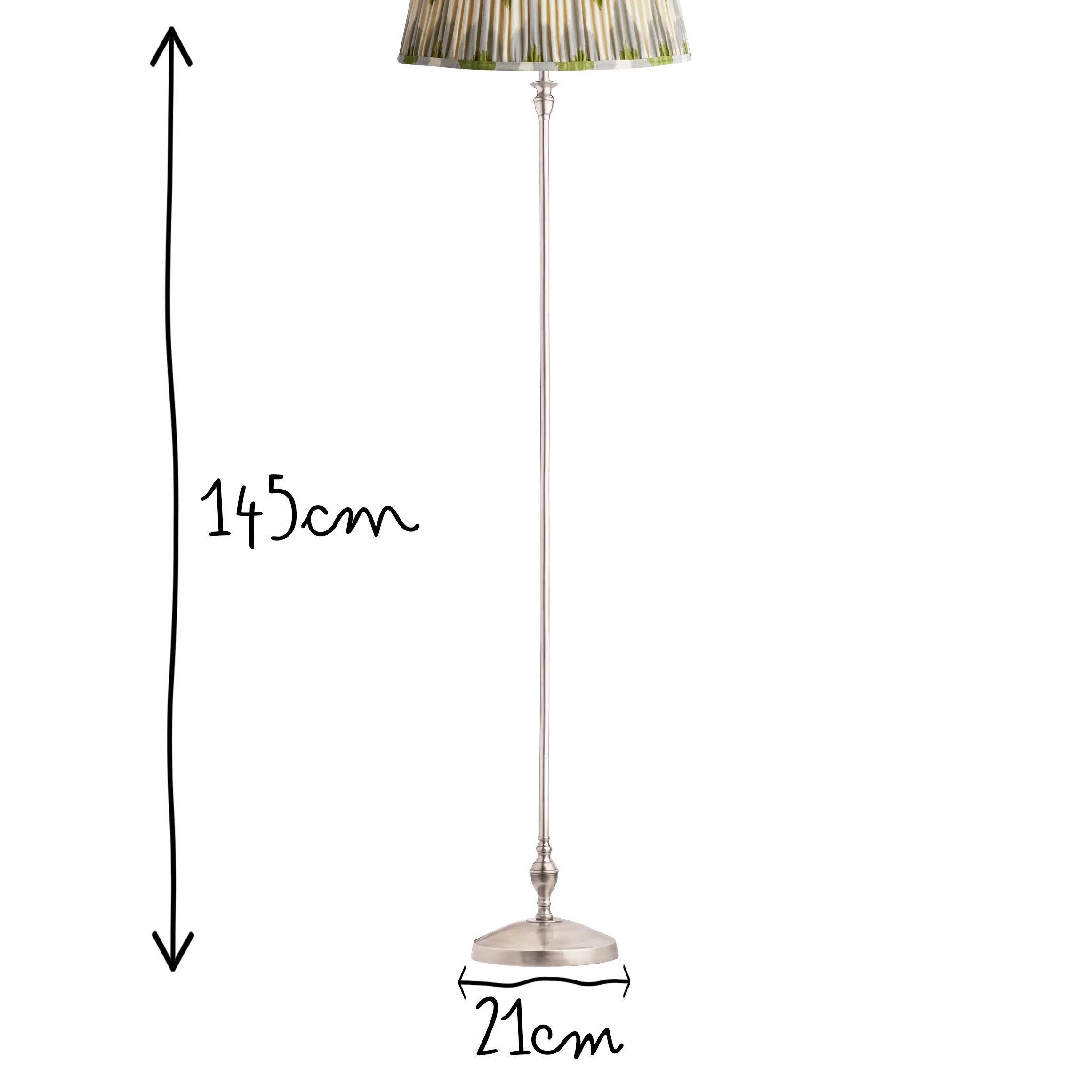 Hanna standing lamp in antique silver - Image 8