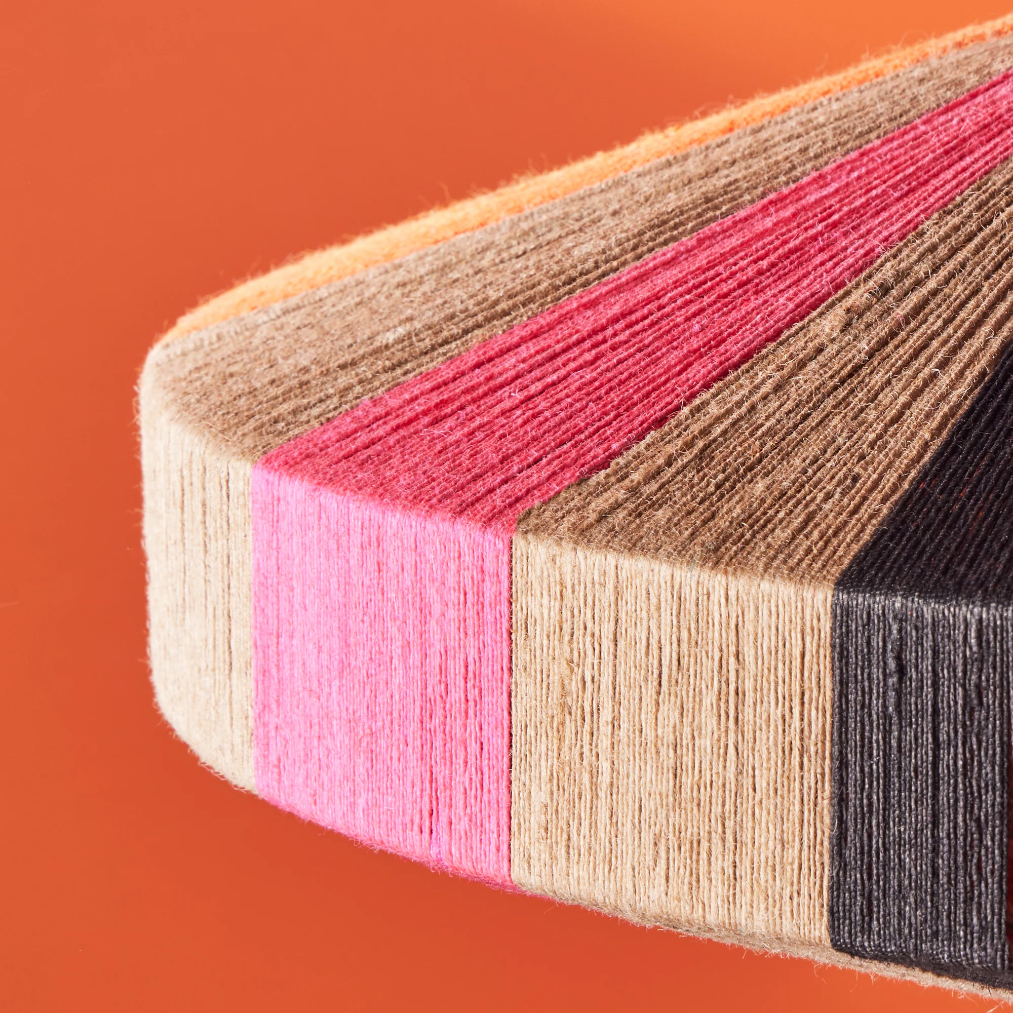 Harlequin pendant in natural, black, pink and orange - Image 3