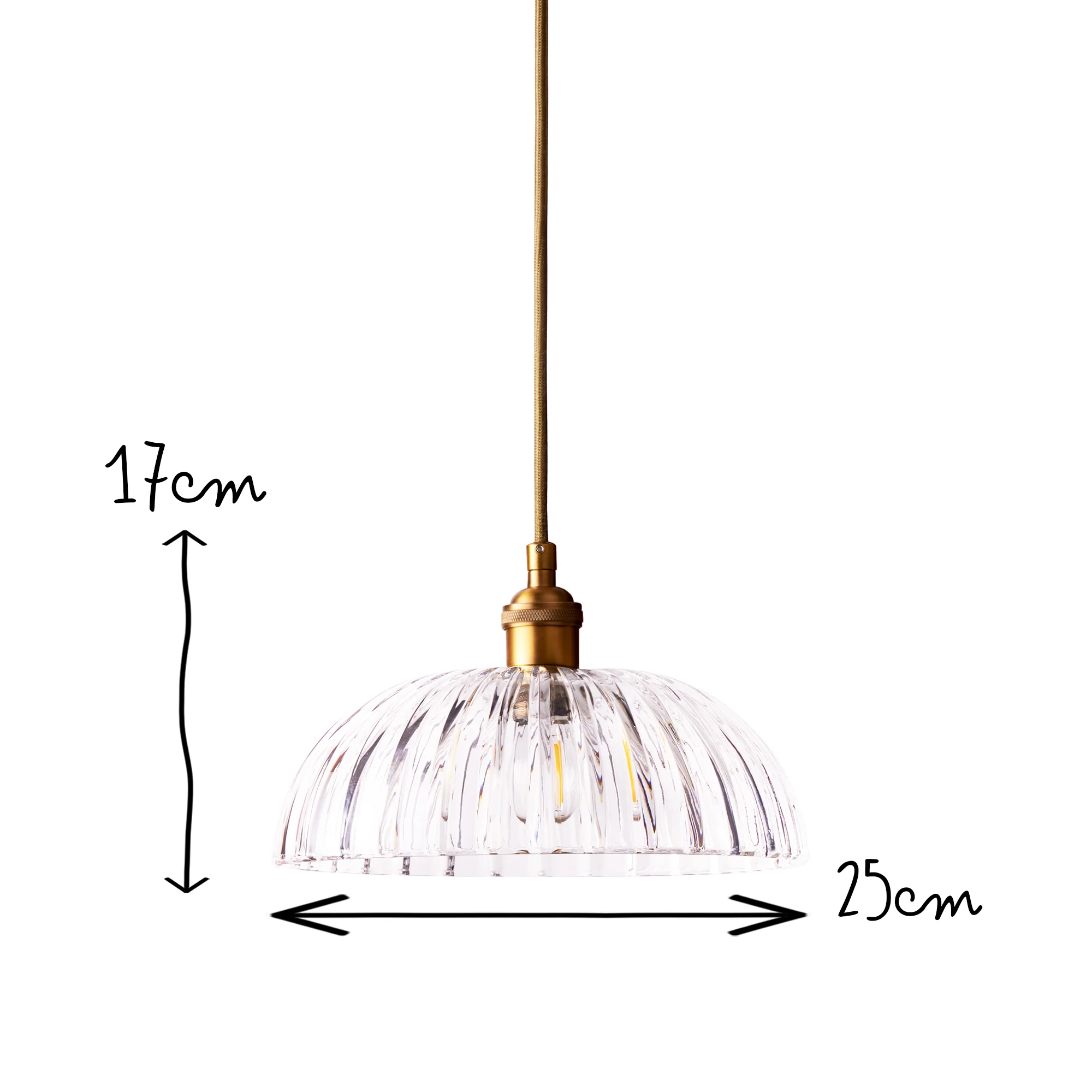 Hartley pendant in clear glass - Image 9