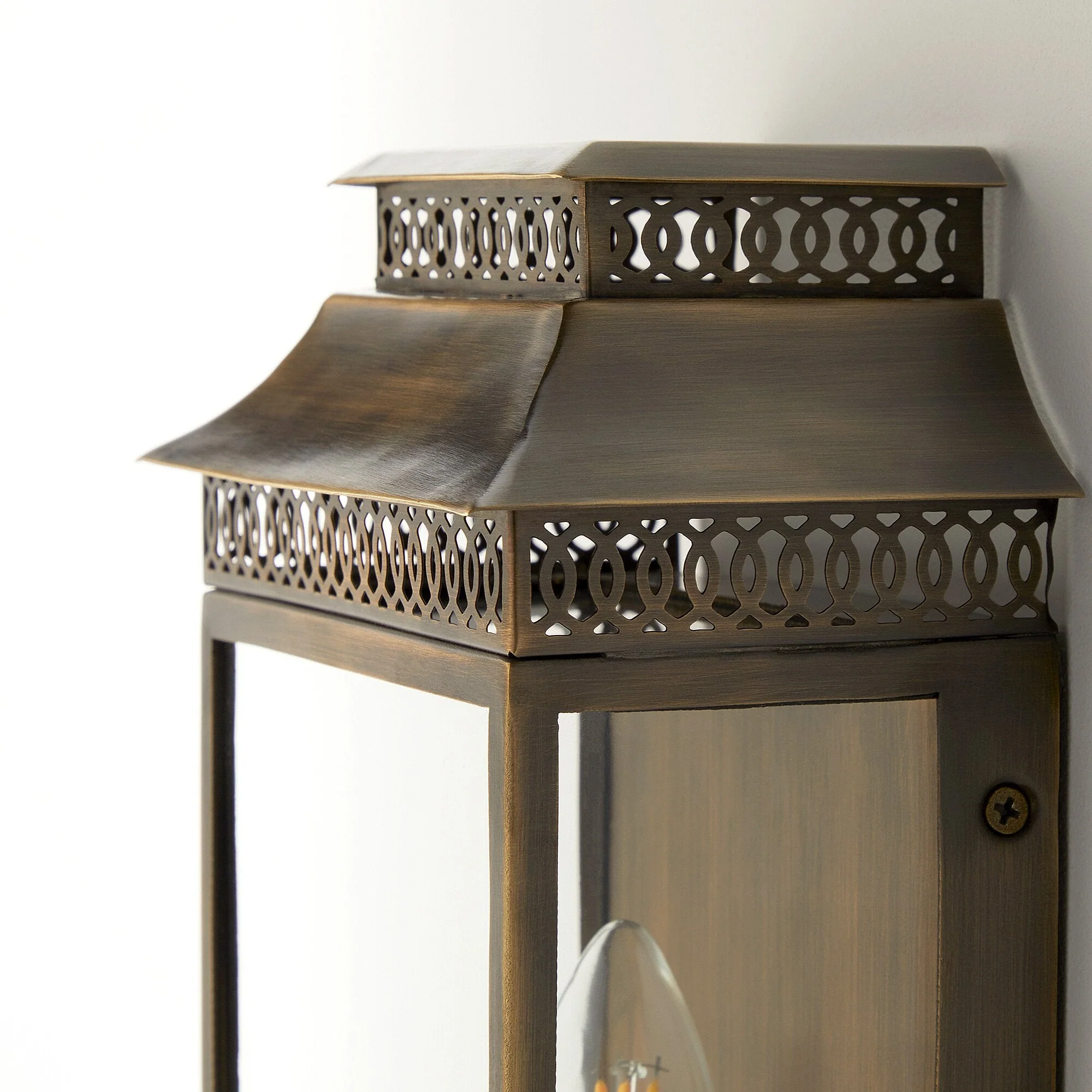 Hastings exterior IP44 wall light in bronze - Image 8