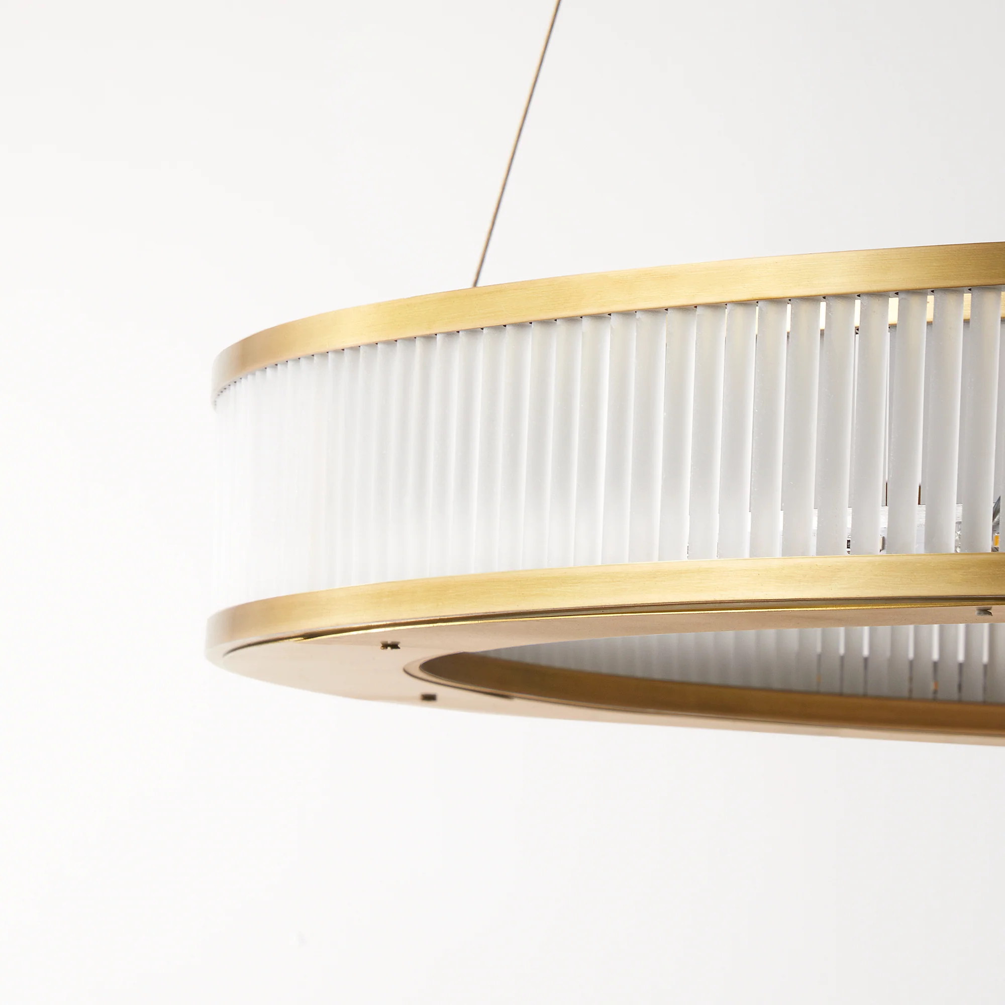 Hestia Chandelier in brass with glass rods - Image 4