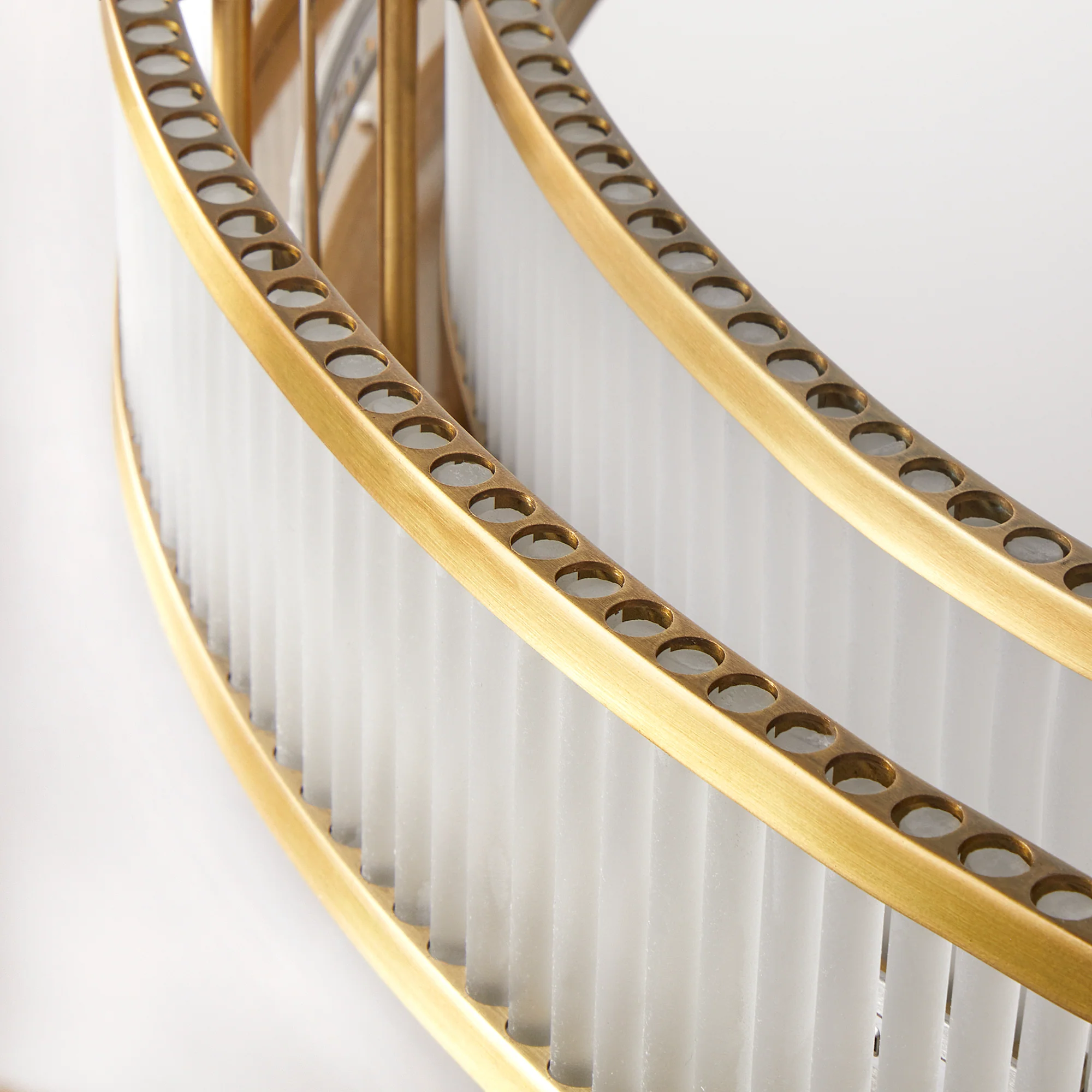 Hestia Chandelier in brass with glass rods - Image 7