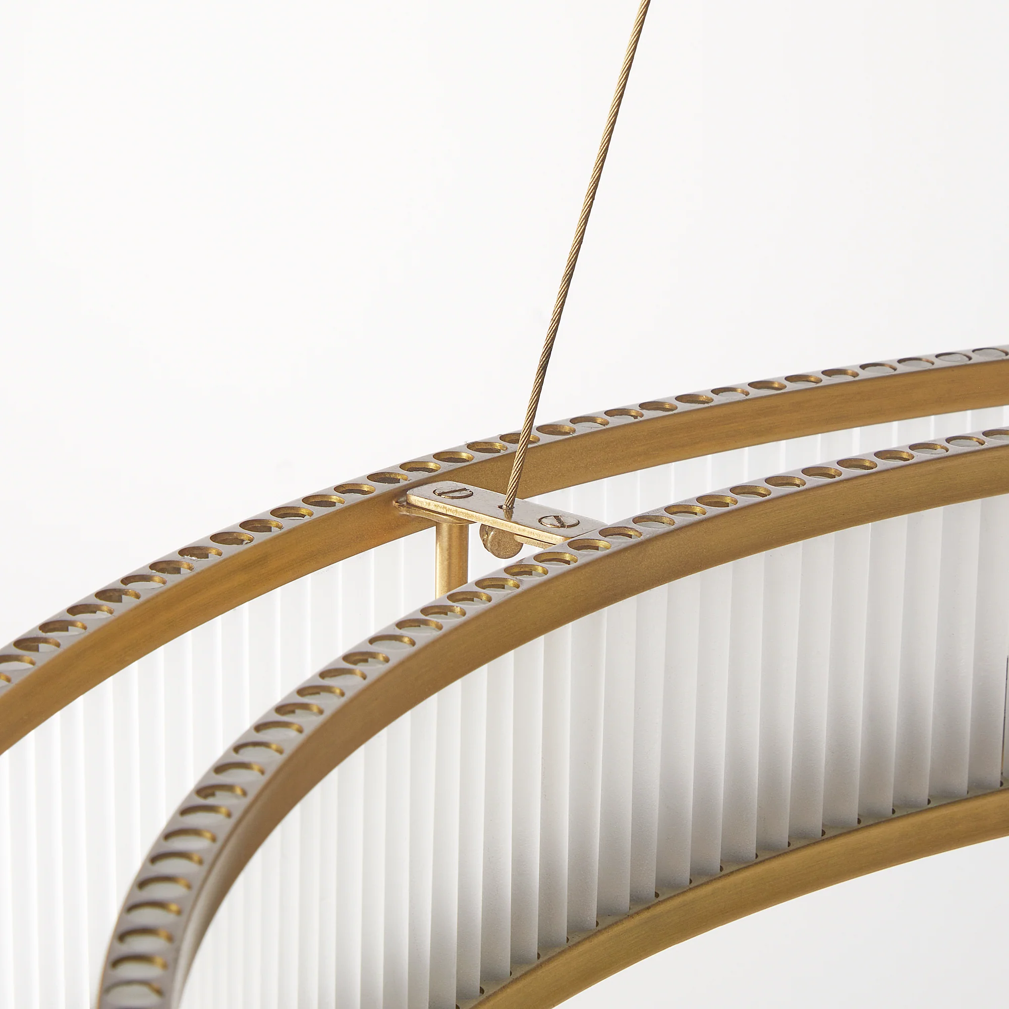 Hestia Chandelier in brass with glass rods - Image 8