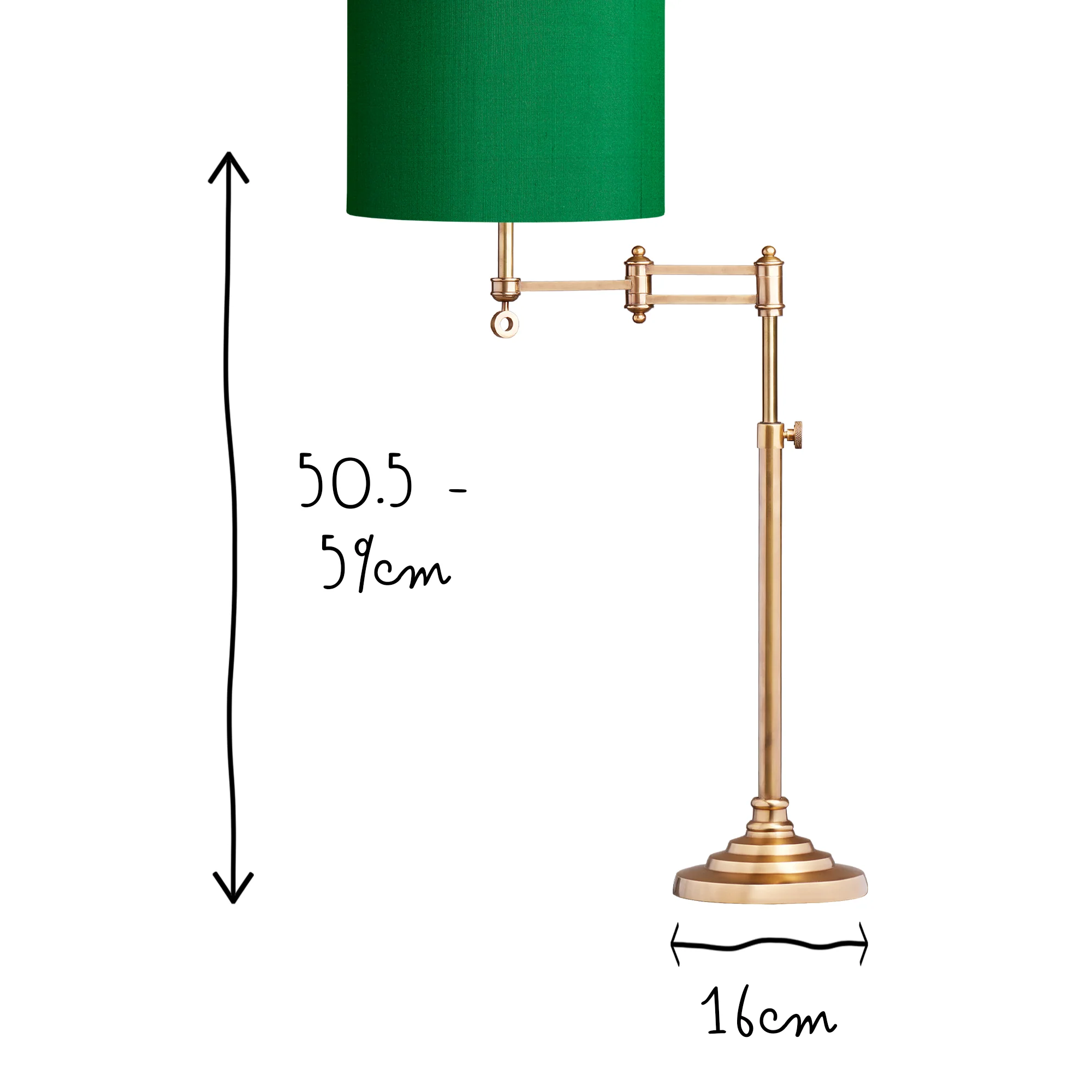 Hilts table lamp in aged brass - Image 13
