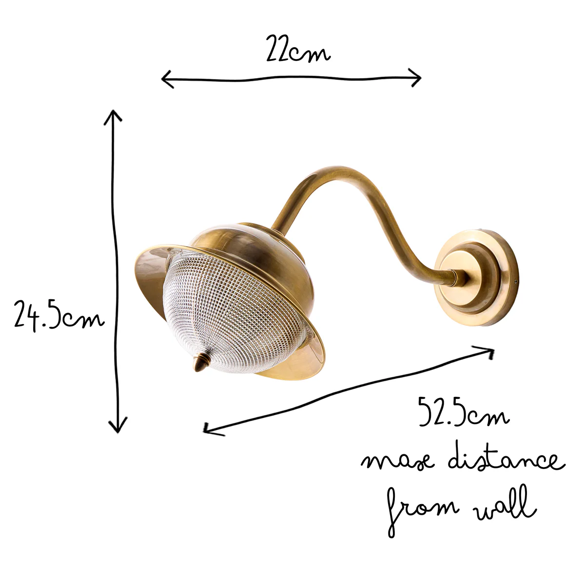 Holophane IP44 exterior wall light in brass - Image 15