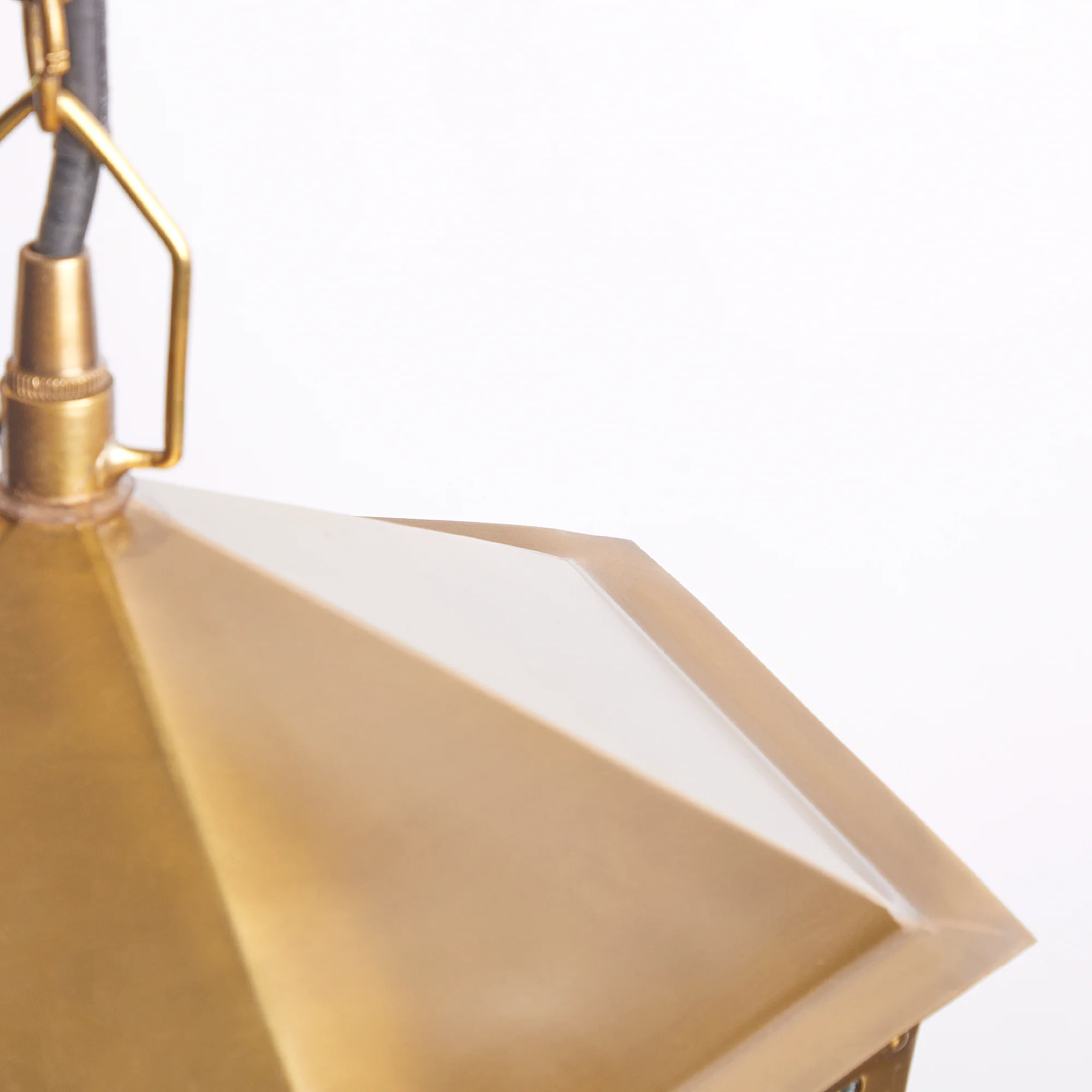 Holt IP44 exterior hanging lantern in antique brass - Image 5