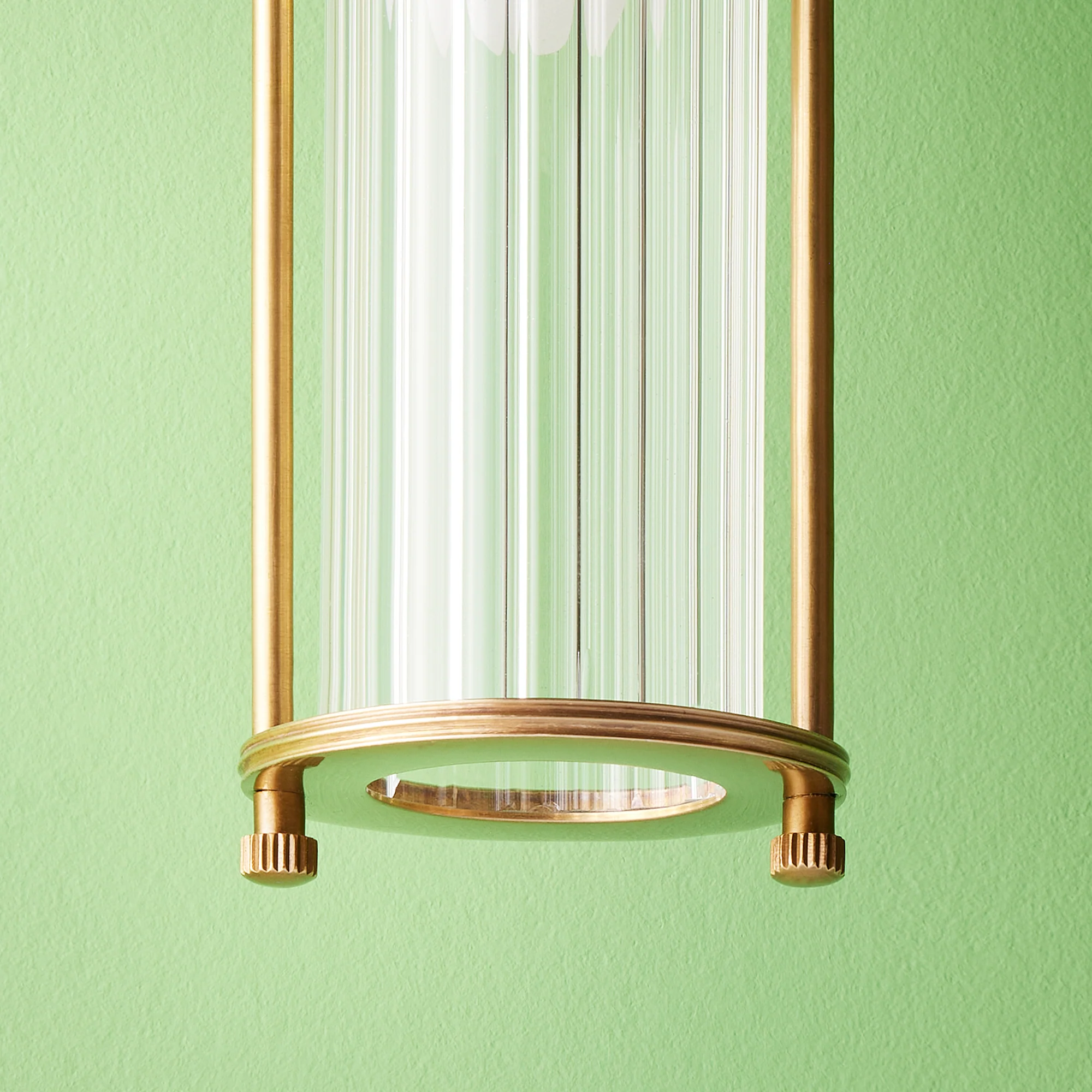 Larger Hunter IP44 rated wall light in brass and glass - Image 4