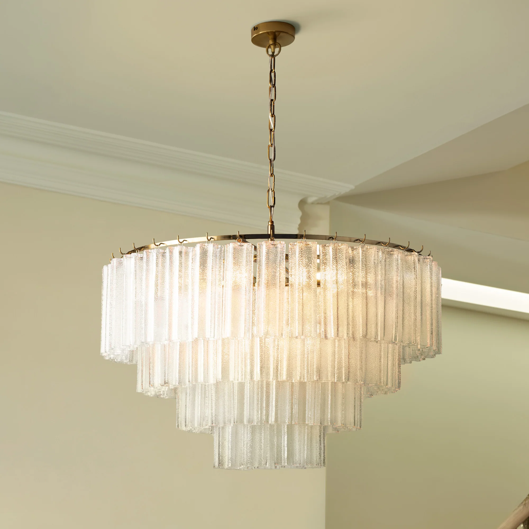 Huston chandelier in frosted glass - Image 10