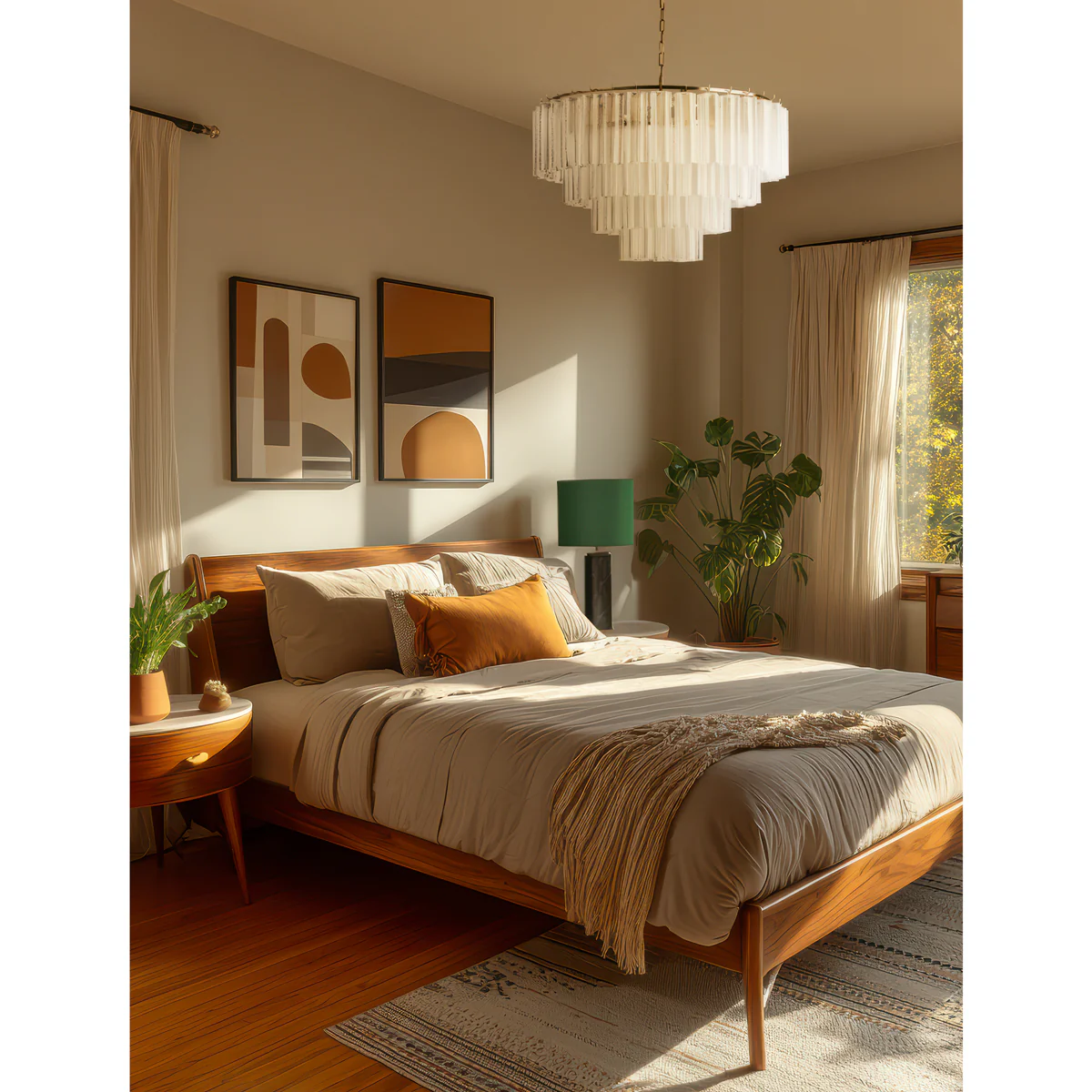 Huston chandelier in frosted glass - Image 11
