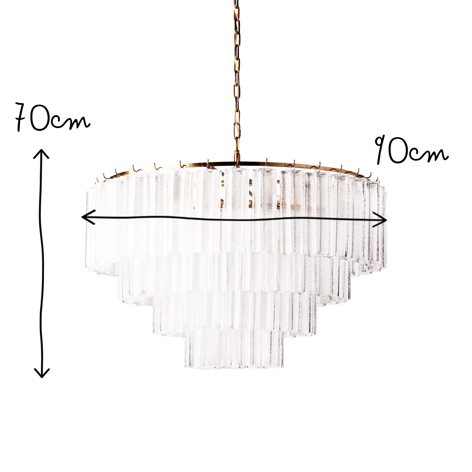 Huston chandelier in frosted glass - Image 15
