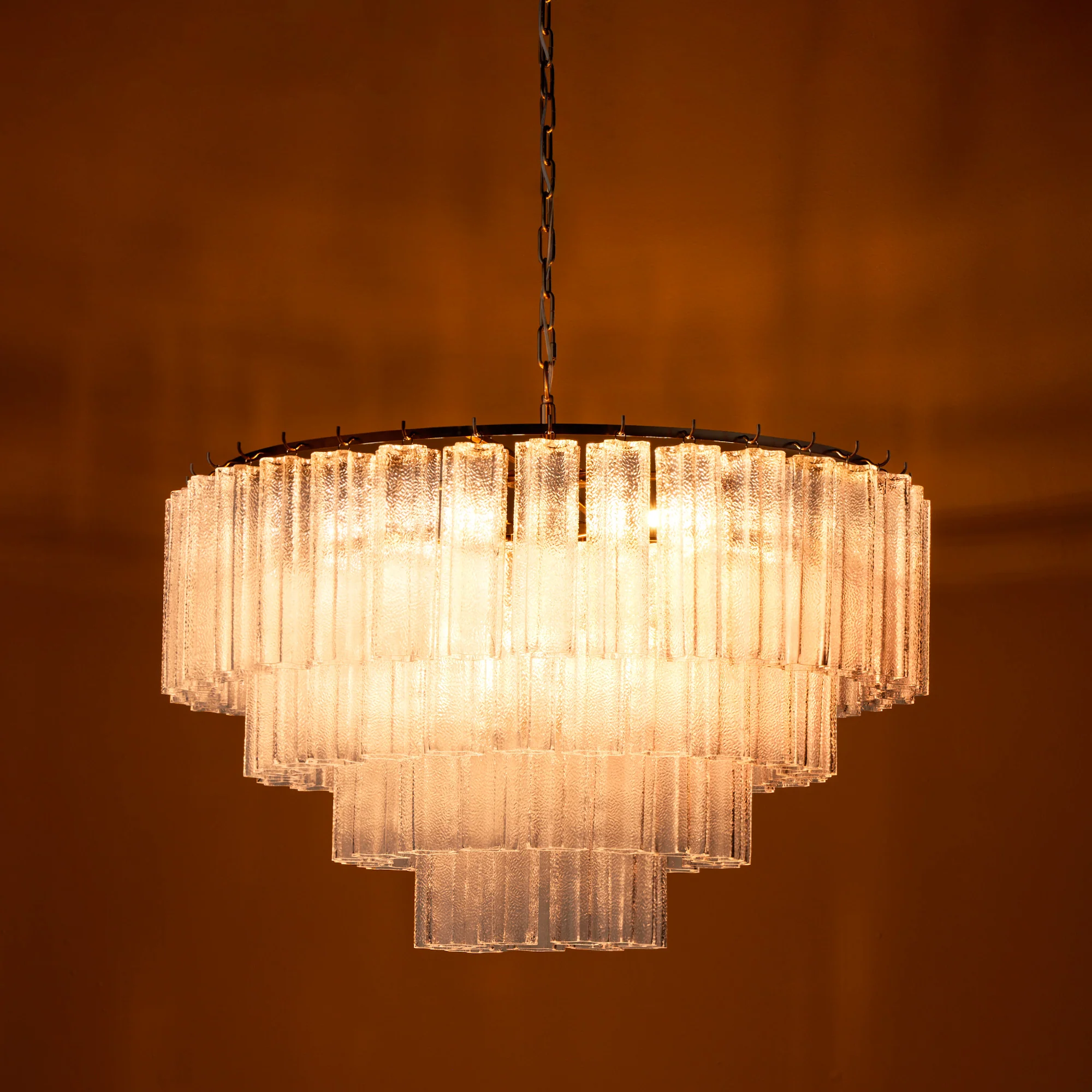 Huston chandelier in frosted glass - Image 2