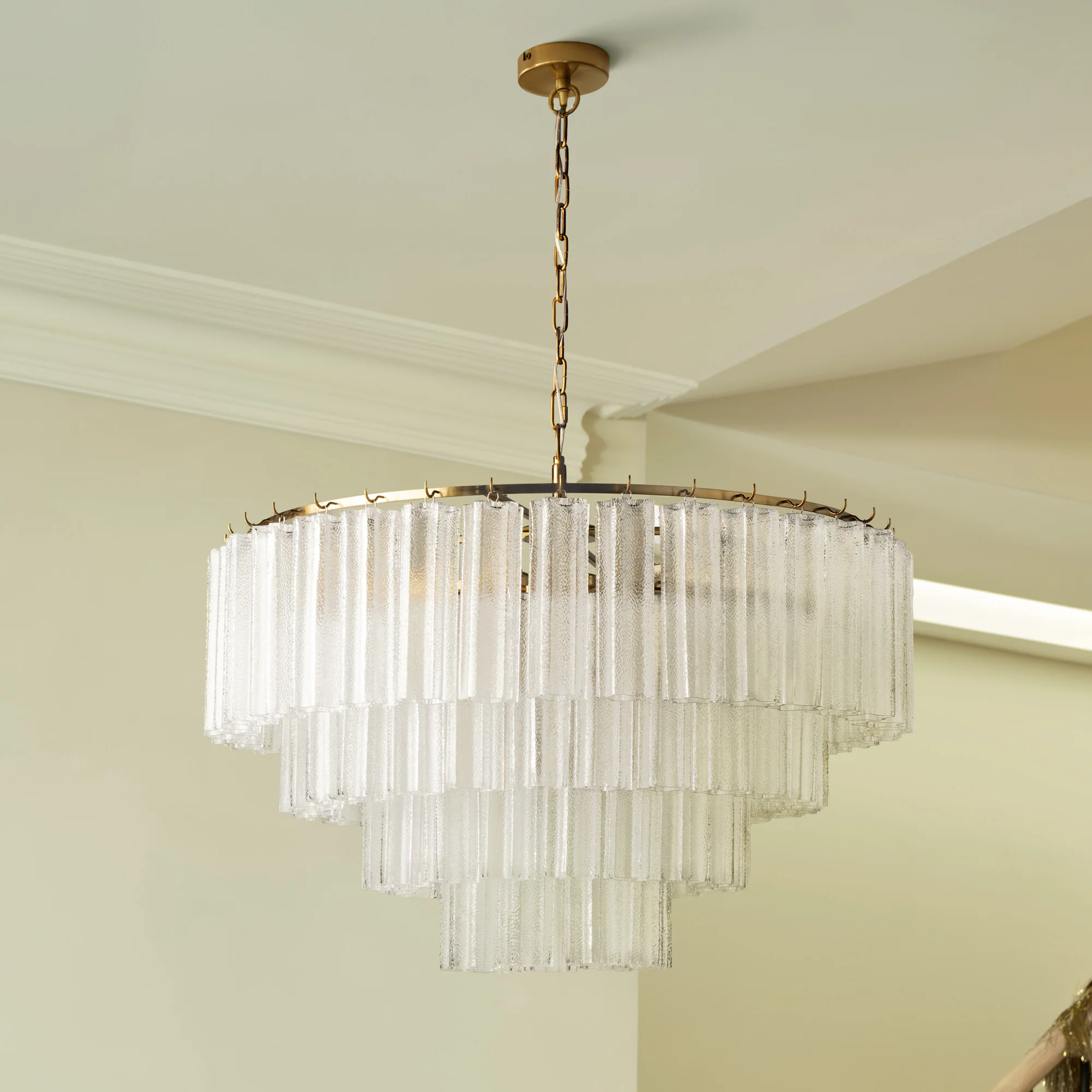Huston chandelier in frosted glass - Image 9